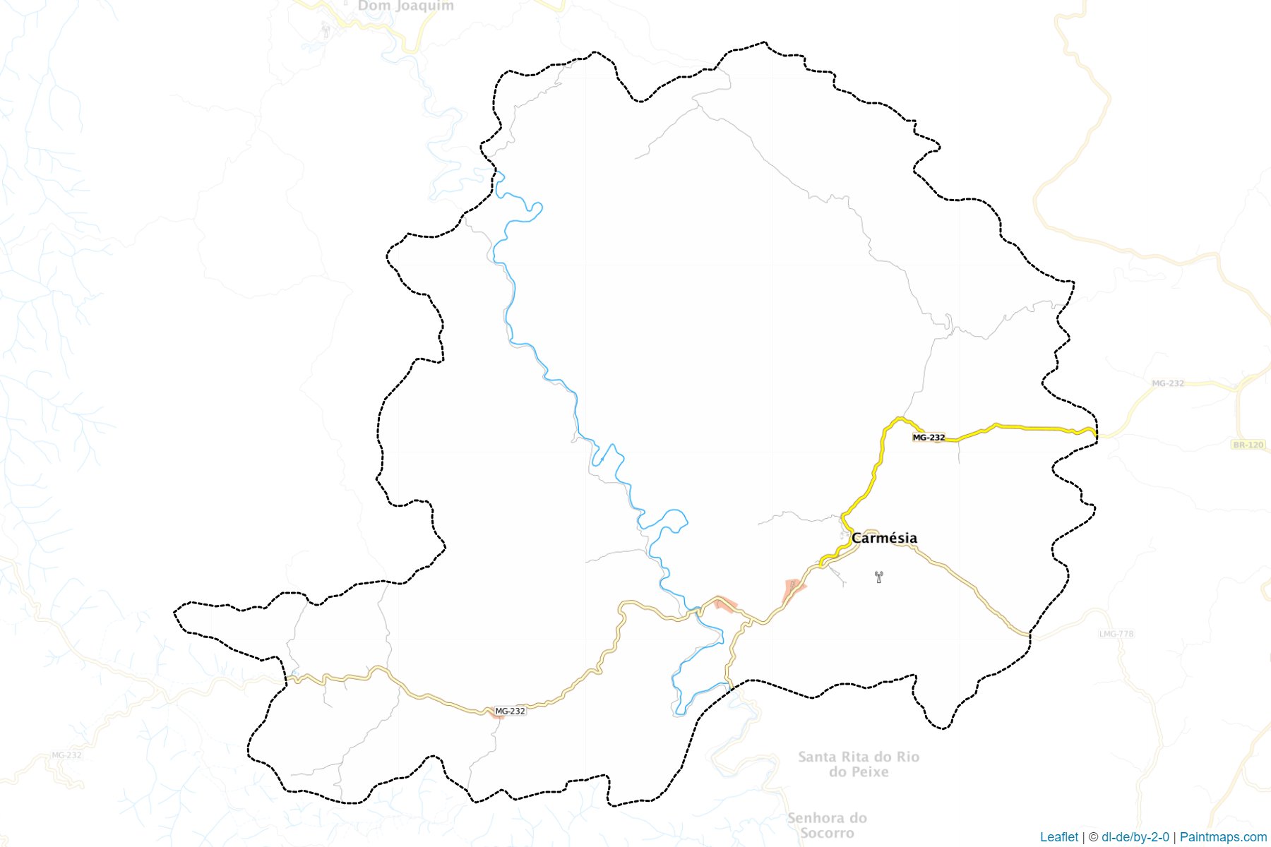 Muestras de recorte de mapas Carmesia (Minas Gerais)-1