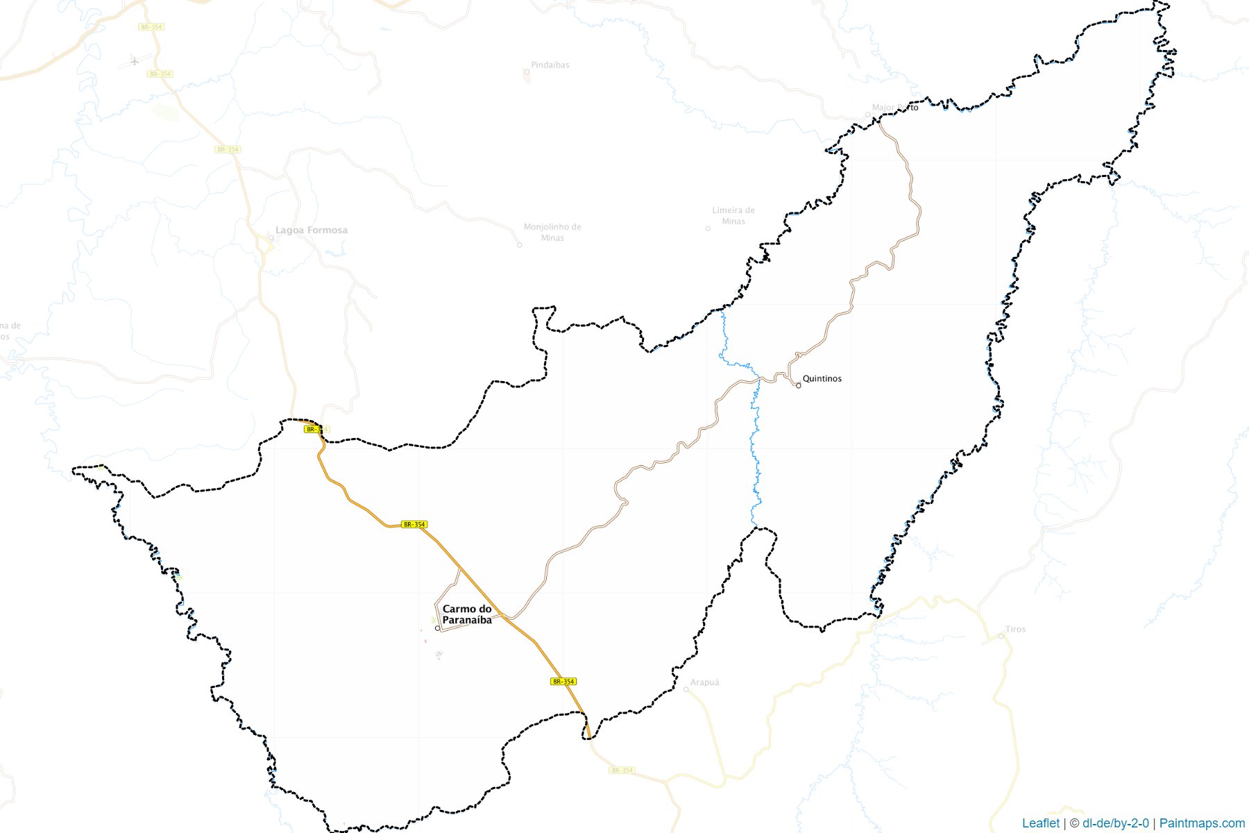 Carmo do Paranaiba (Minas Gerais) Map Cropping Samples-1