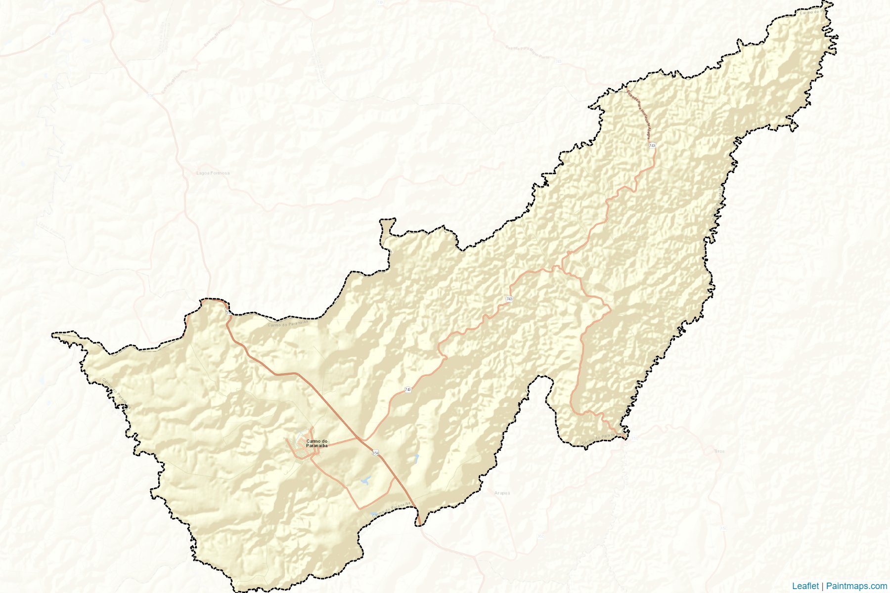 Muestras de recorte de mapas Carmo do Paranaiba (Minas Gerais)-2