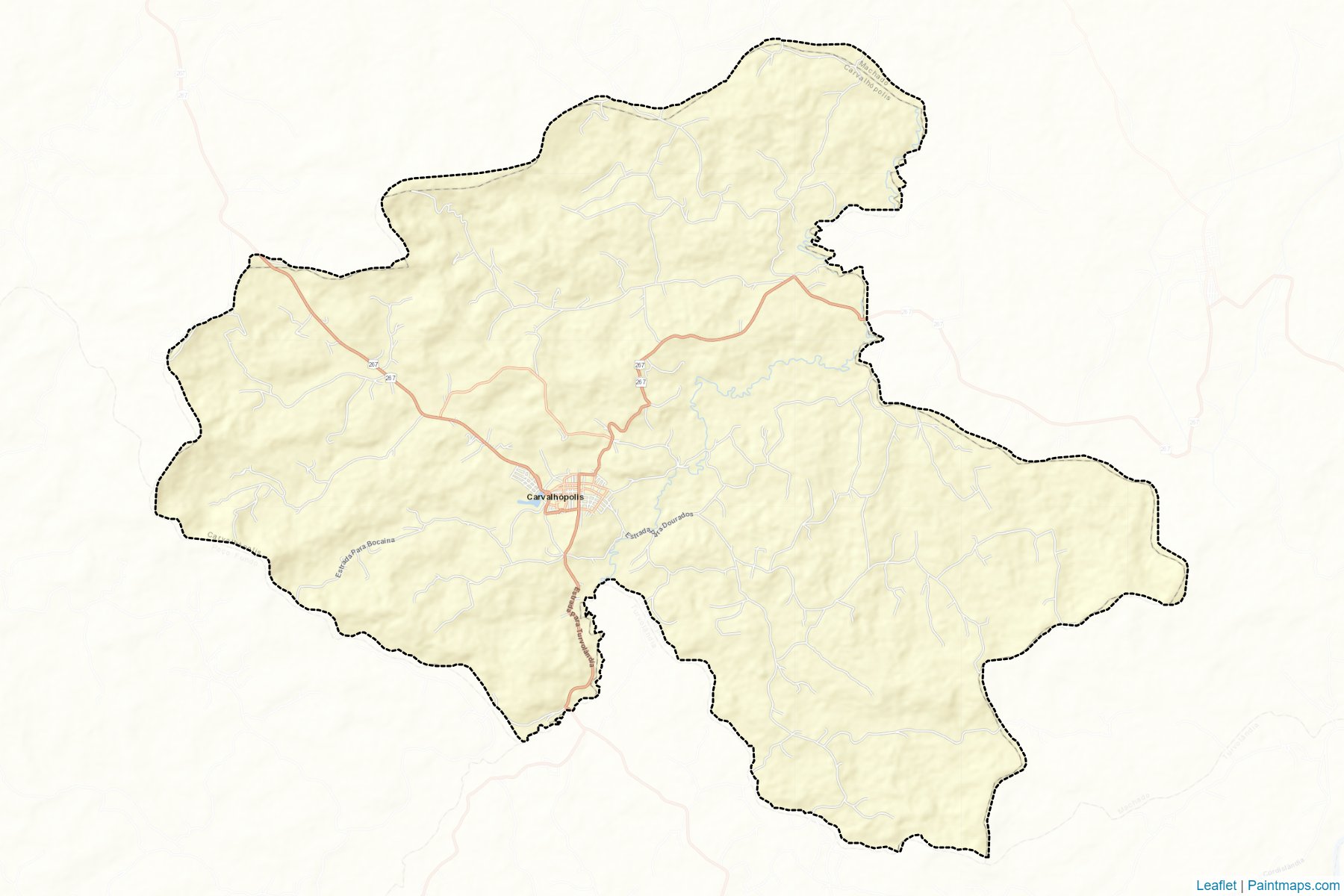 Muestras de recorte de mapas Carvalhopolis (Minas Gerais)-2