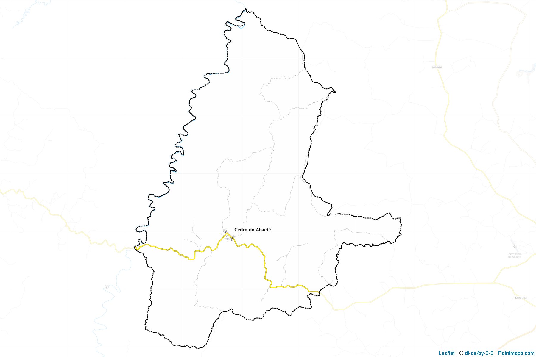 Cedro do Abaete (Minas Gerais) Map Cropping Samples-1