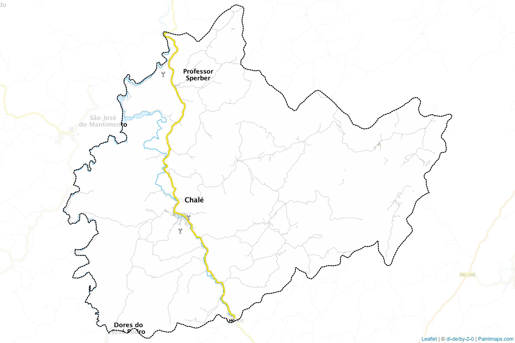 Muestras de recorte de mapas Chale (Minas Gerais)-1