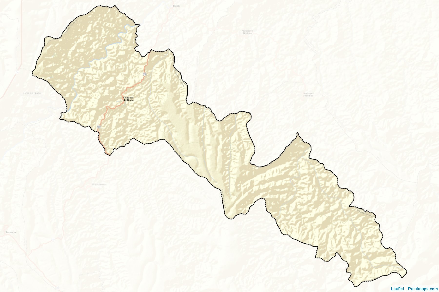 Chapada do Norte (Minas Gerais) Map Cropping Samples-2