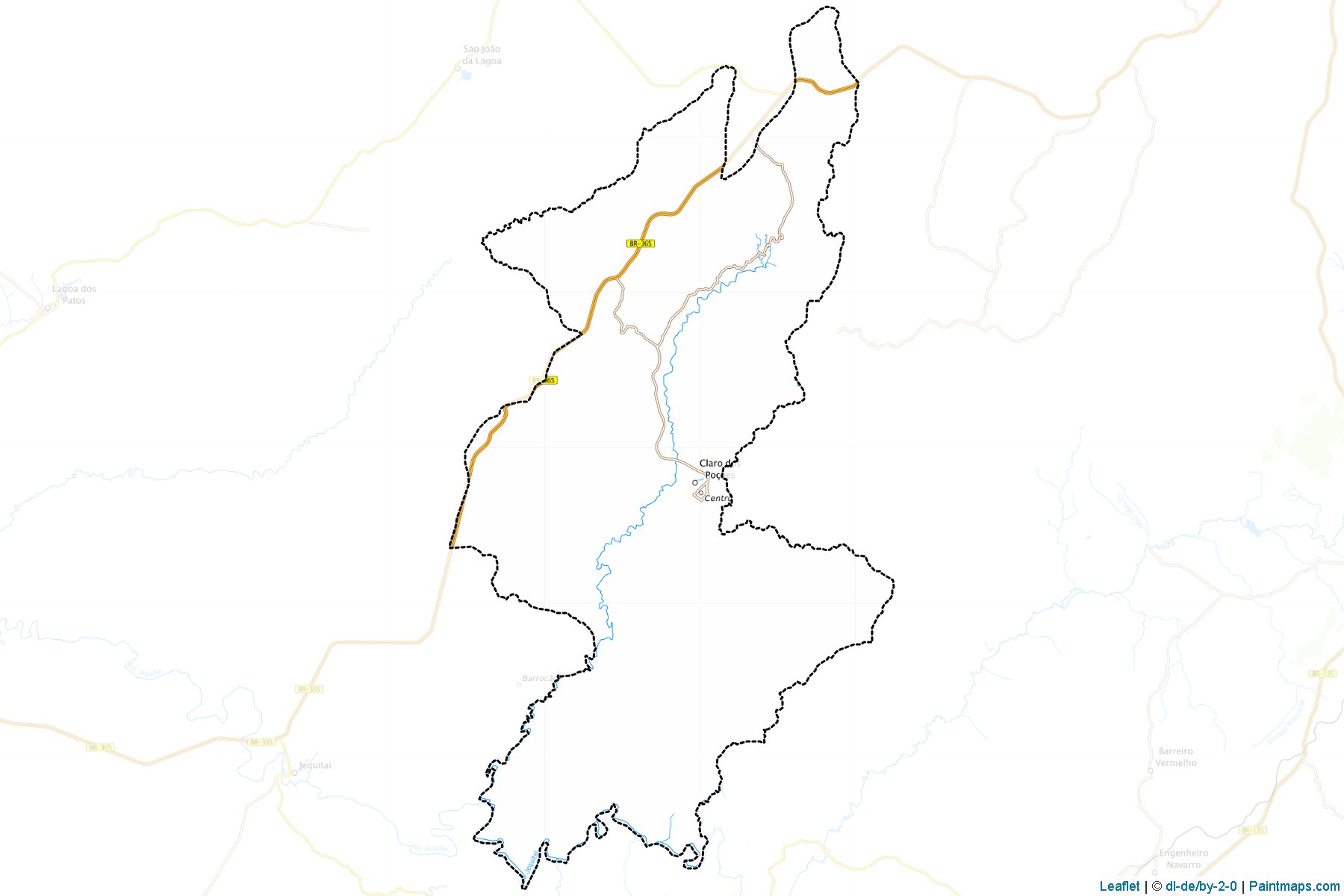 Muestras de recorte de mapas Claro dos Pocoes (Minas Gerais)-1