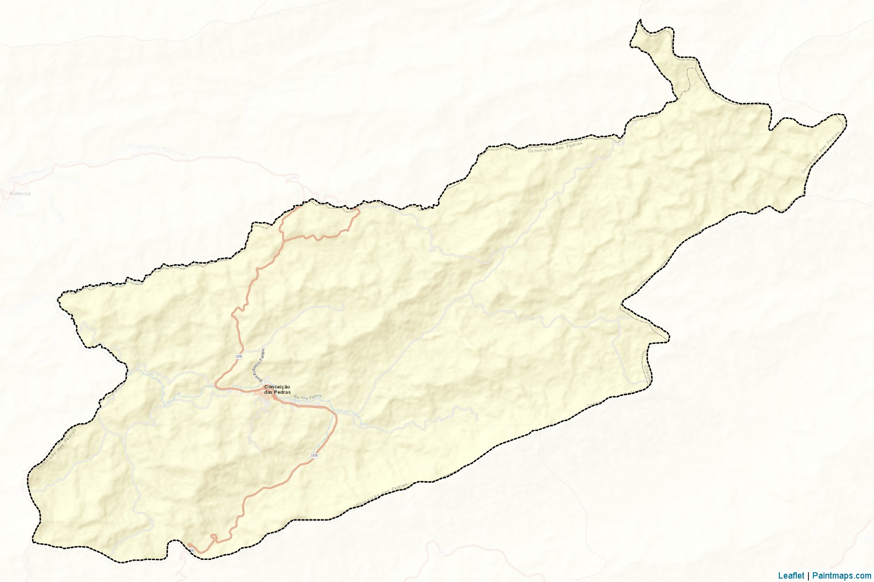 Muestras de recorte de mapas Conceicao das Pedras (Minas Gerais)-2