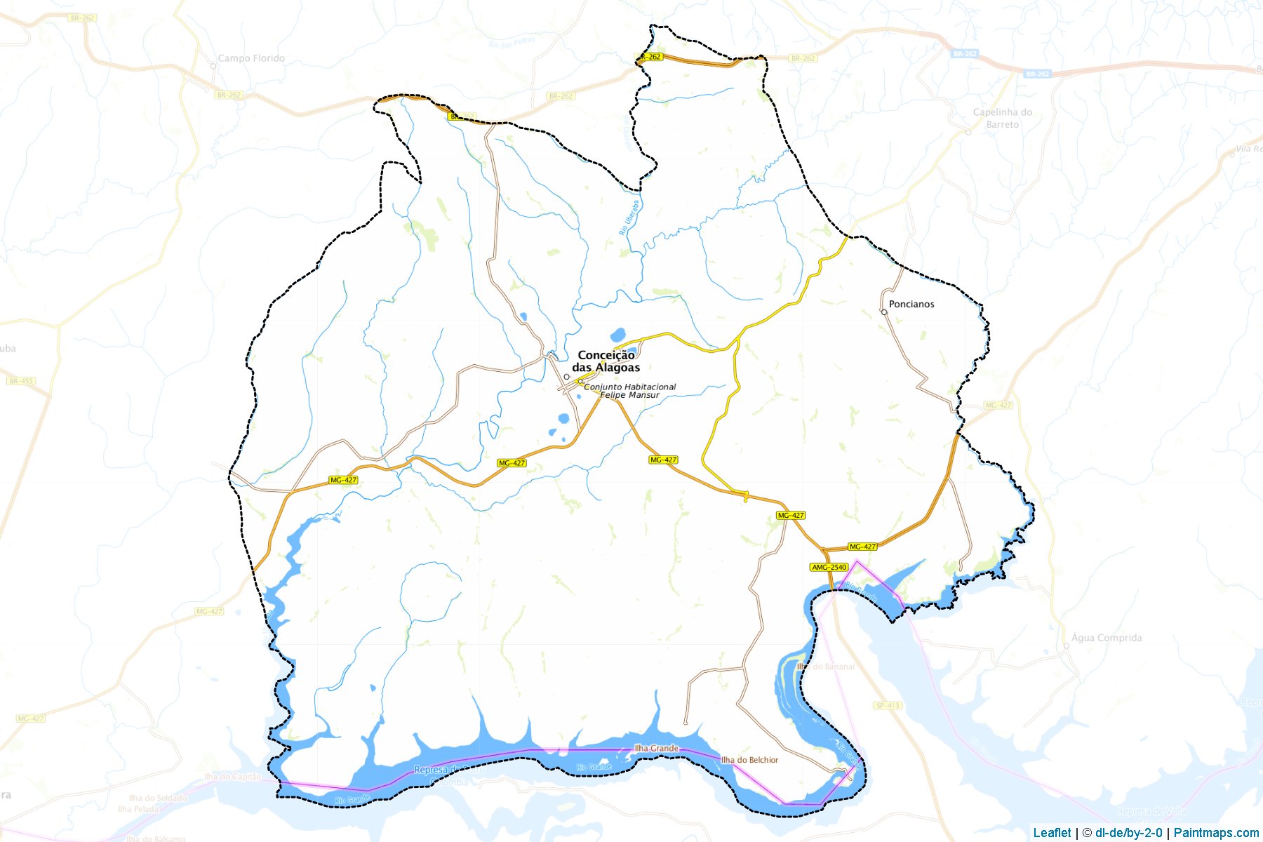 Conceicao das Alagoas (Minas Gerais) Haritası Örnekleri-1