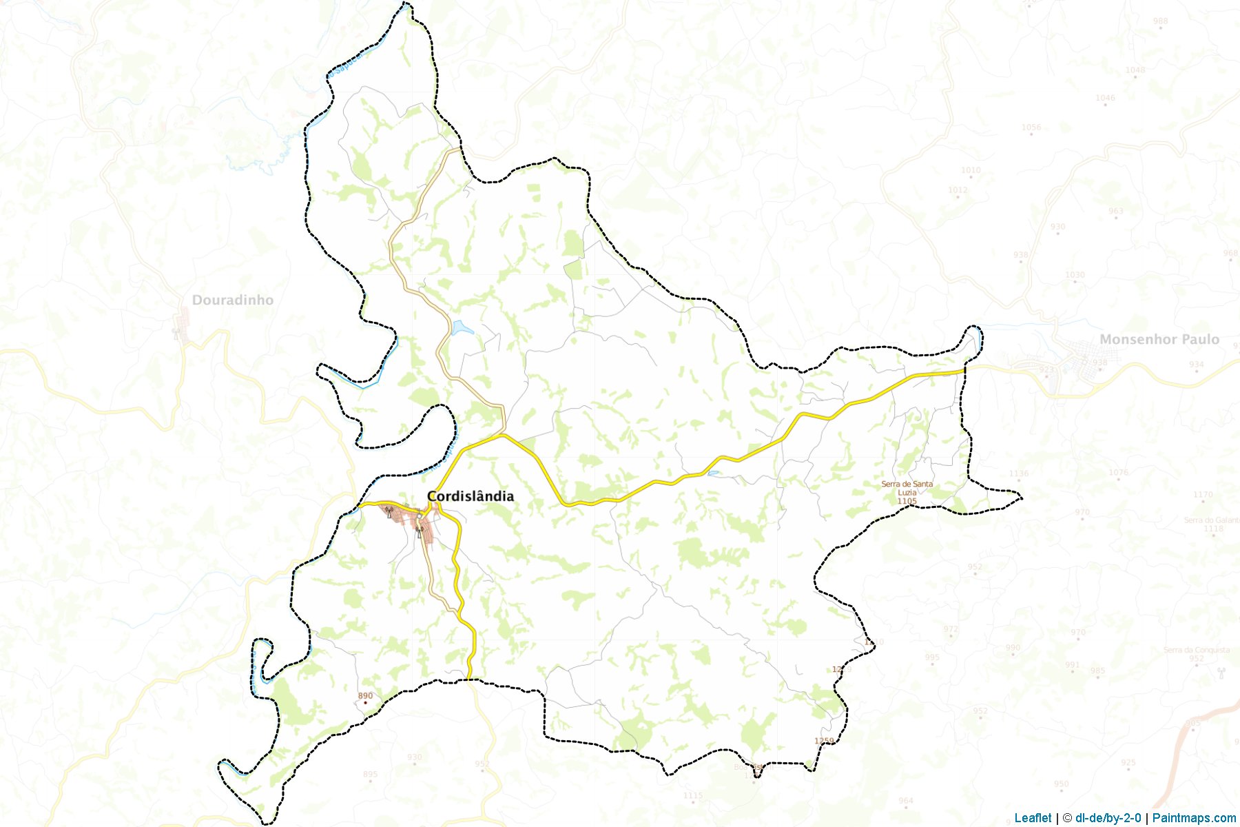 Cordislandia (Minas Gerais) Map Cropping Samples-1