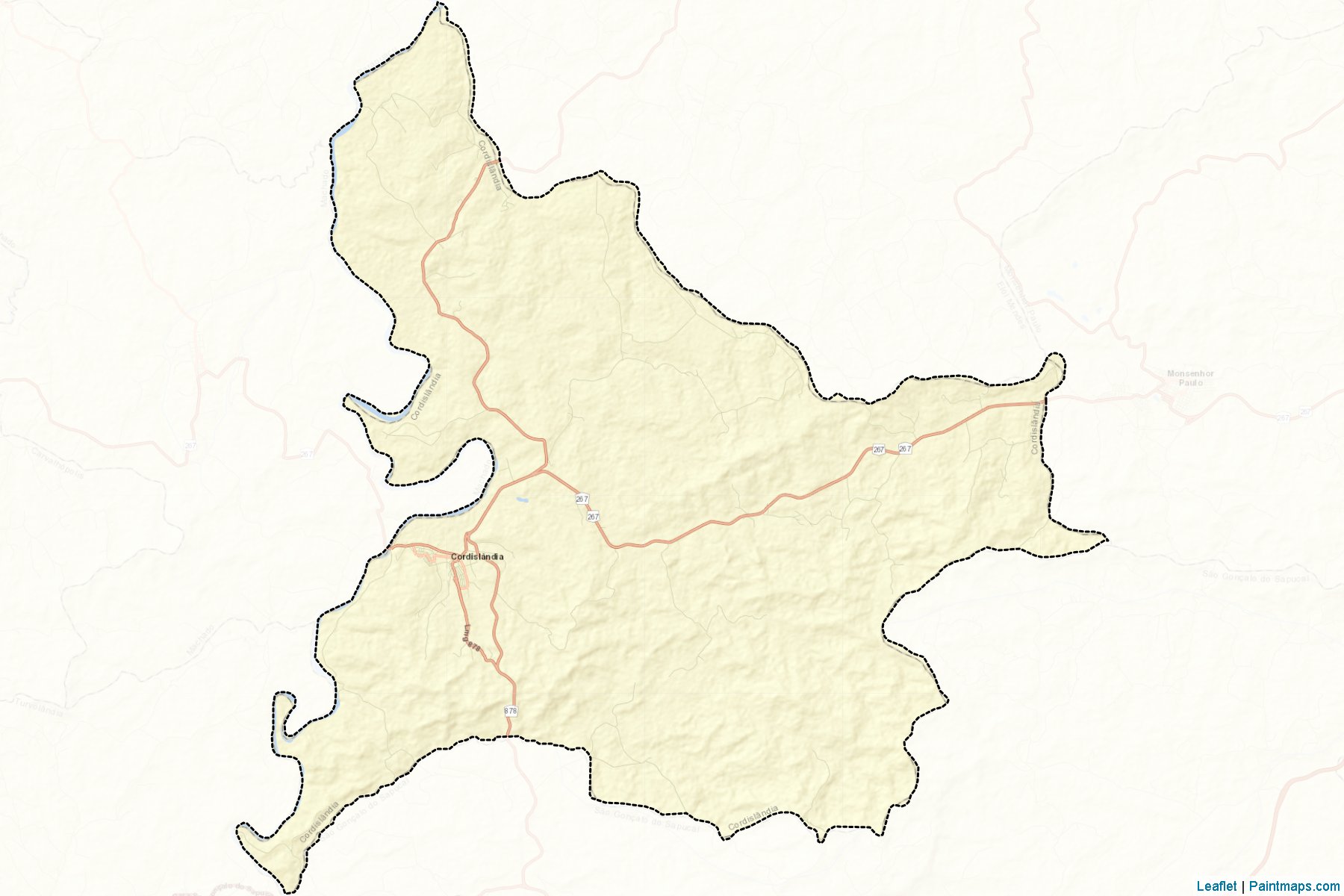 Cordislandia (Minas Gerais) Map Cropping Samples-2