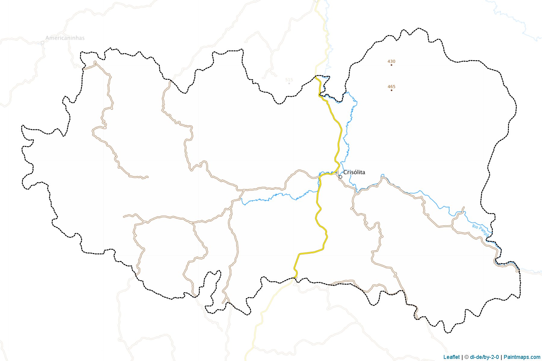 Muestras de recorte de mapas Crisolita (Minas Gerais)-1