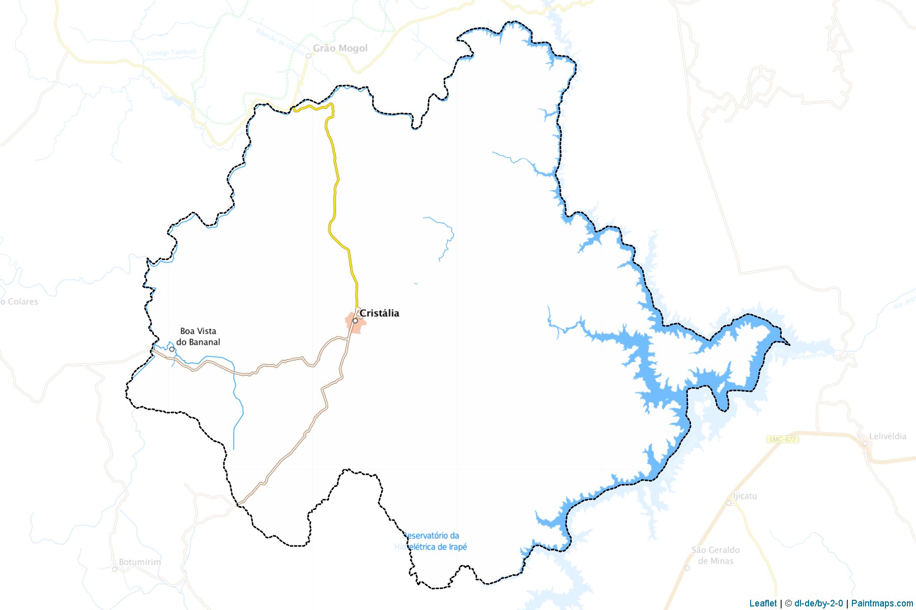 Muestras de recorte de mapas Cristalia (Minas Gerais)-1