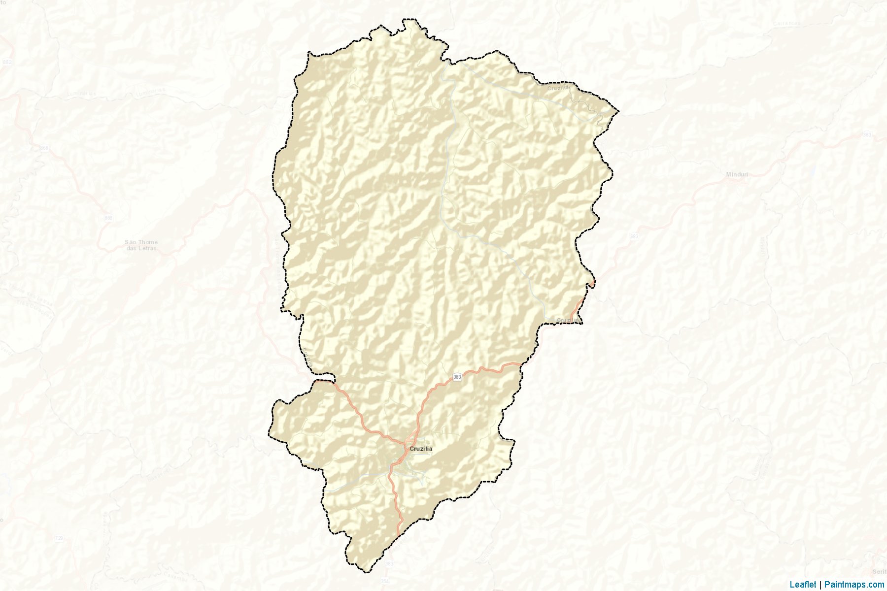 Muestras de recorte de mapas Cruzilia (Minas Gerais)-2