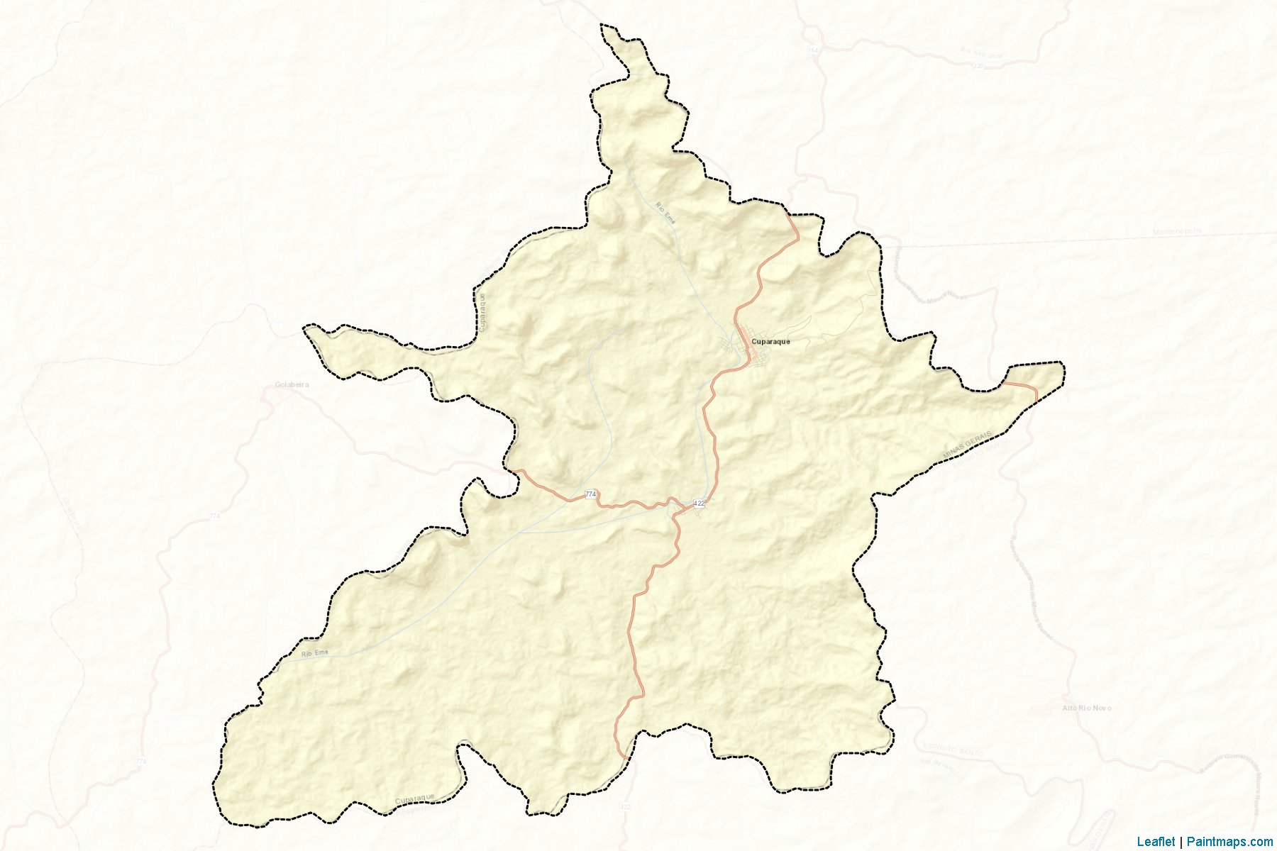 Muestras de recorte de mapas Cuparaque (Minas Gerais)-2