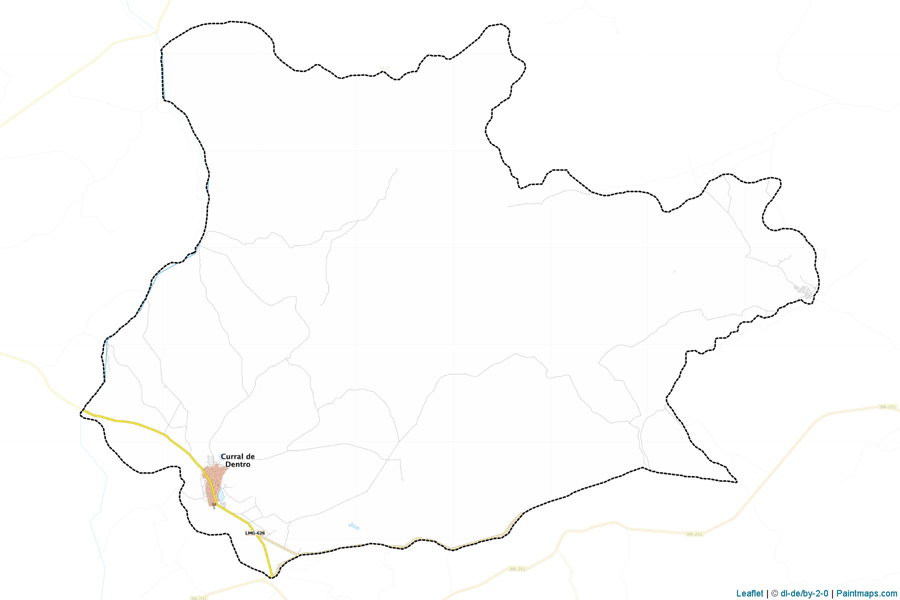 Muestras de recorte de mapas Curral de Dentro (Minas Gerais)-1