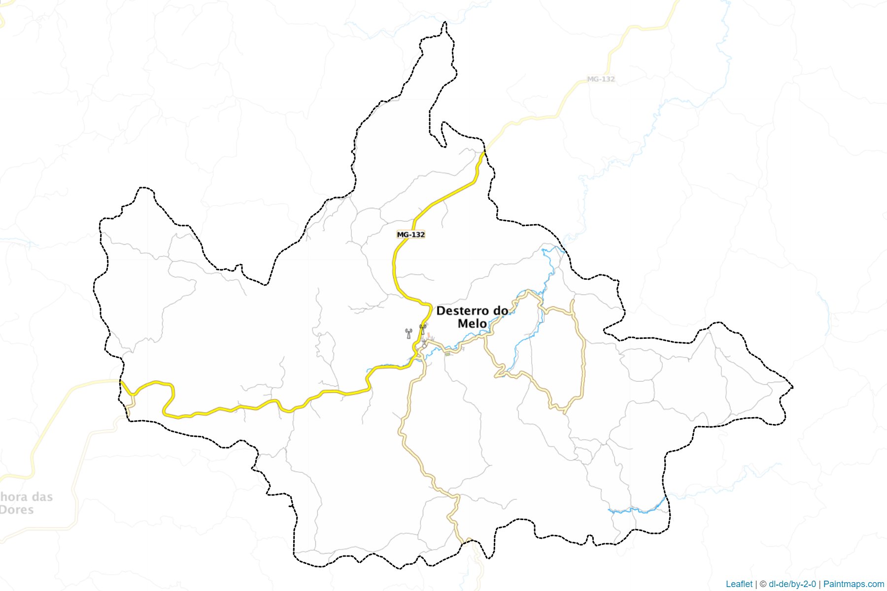 Desterro do Melo (Minas Gerais) Map Cropping Samples-1