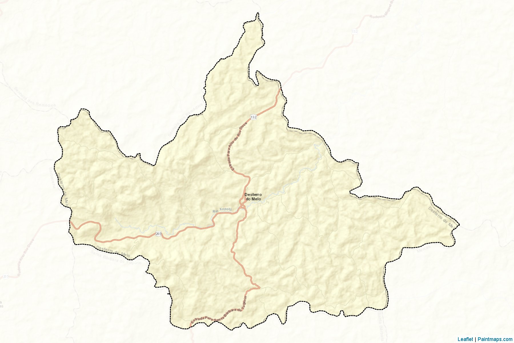 Desterro do Melo (Minas Gerais) Map Cropping Samples-2