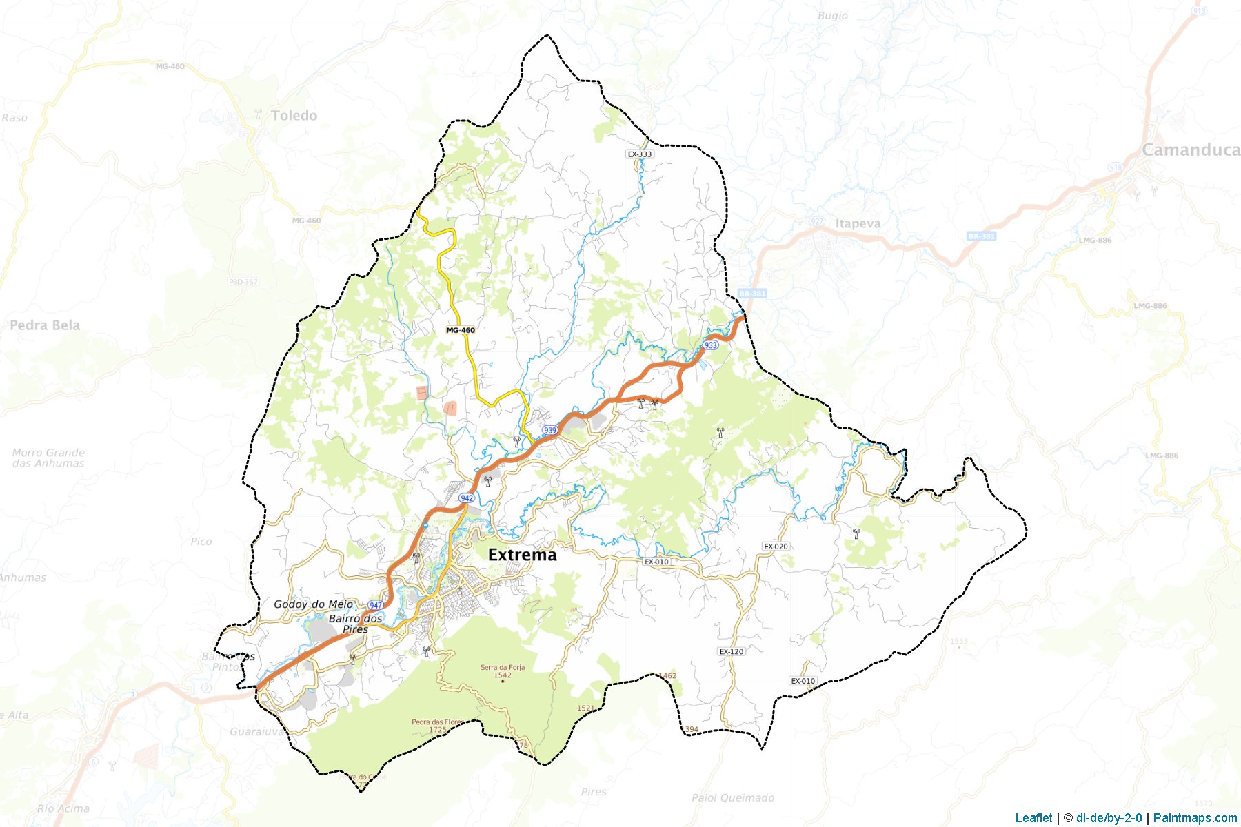 Extrema (Minas Gerais) Haritası Örnekleri-1