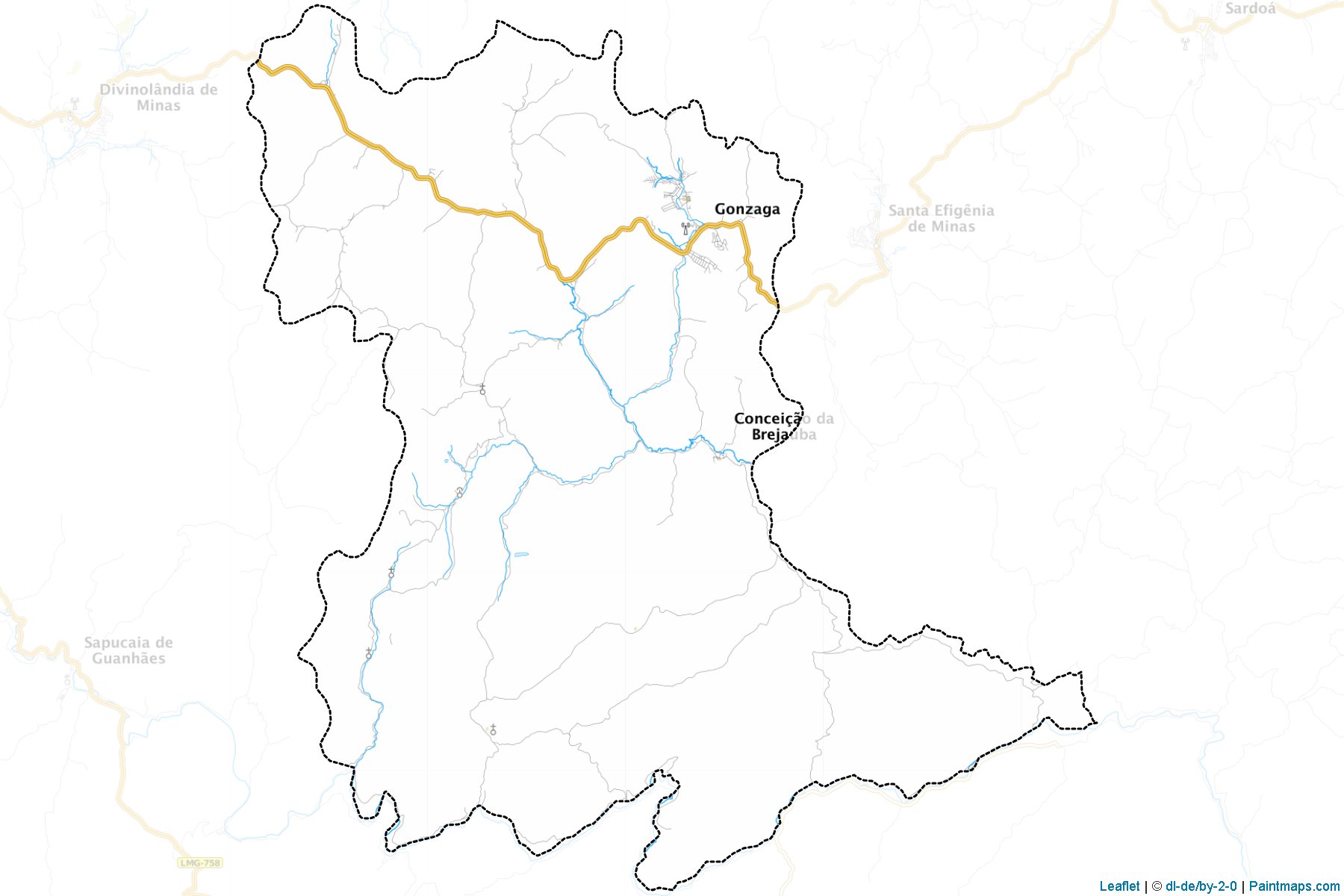 Gonzaga (Minas Gerais) Map Cropping Samples-1