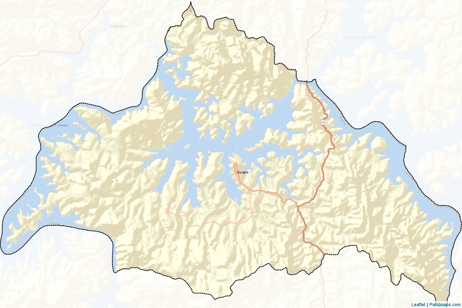 Muestras de recorte de mapas Guape (Minas Gerais)-2