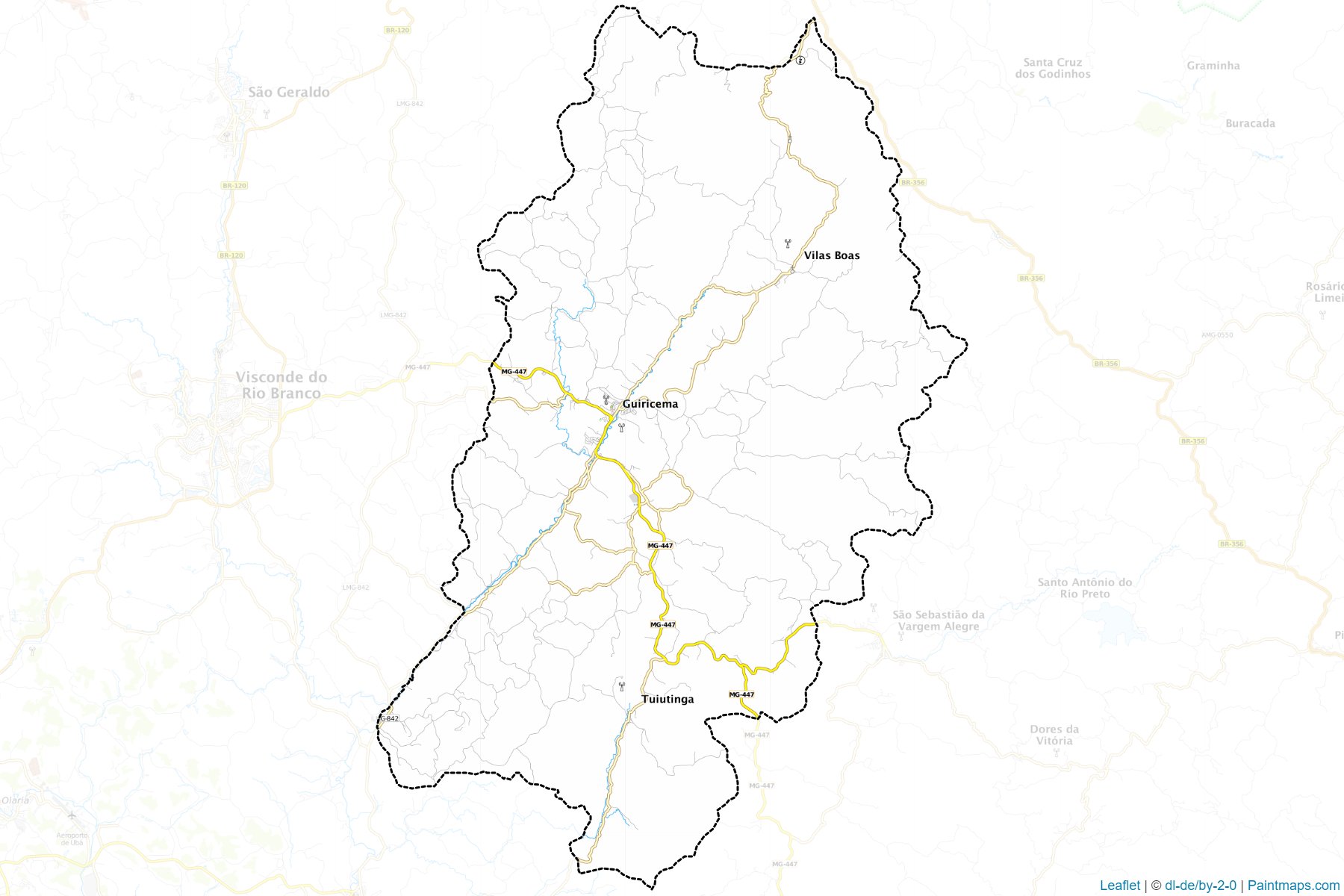 Muestras de recorte de mapas Guiricema (Minas Gerais)-1