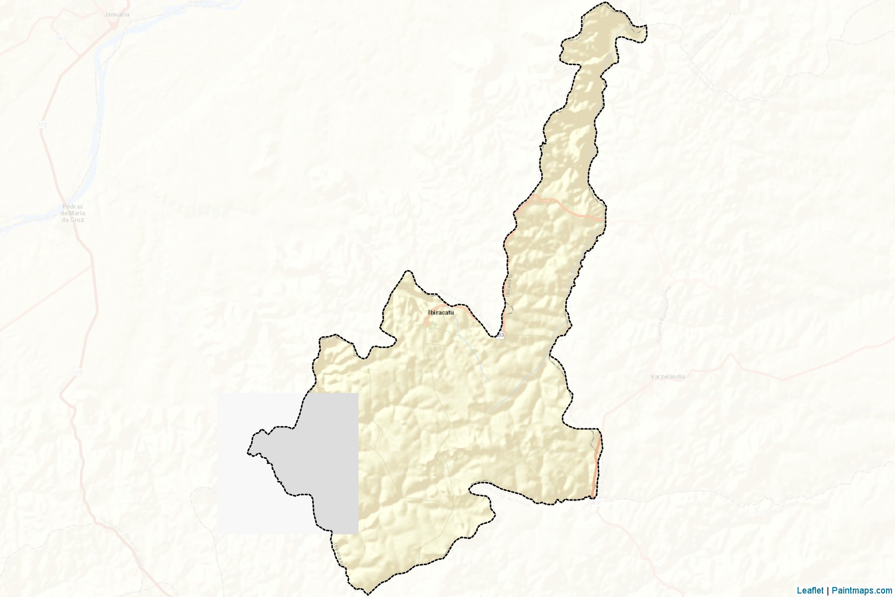 Muestras de recorte de mapas Ibiracatu (Minas Gerais)-2