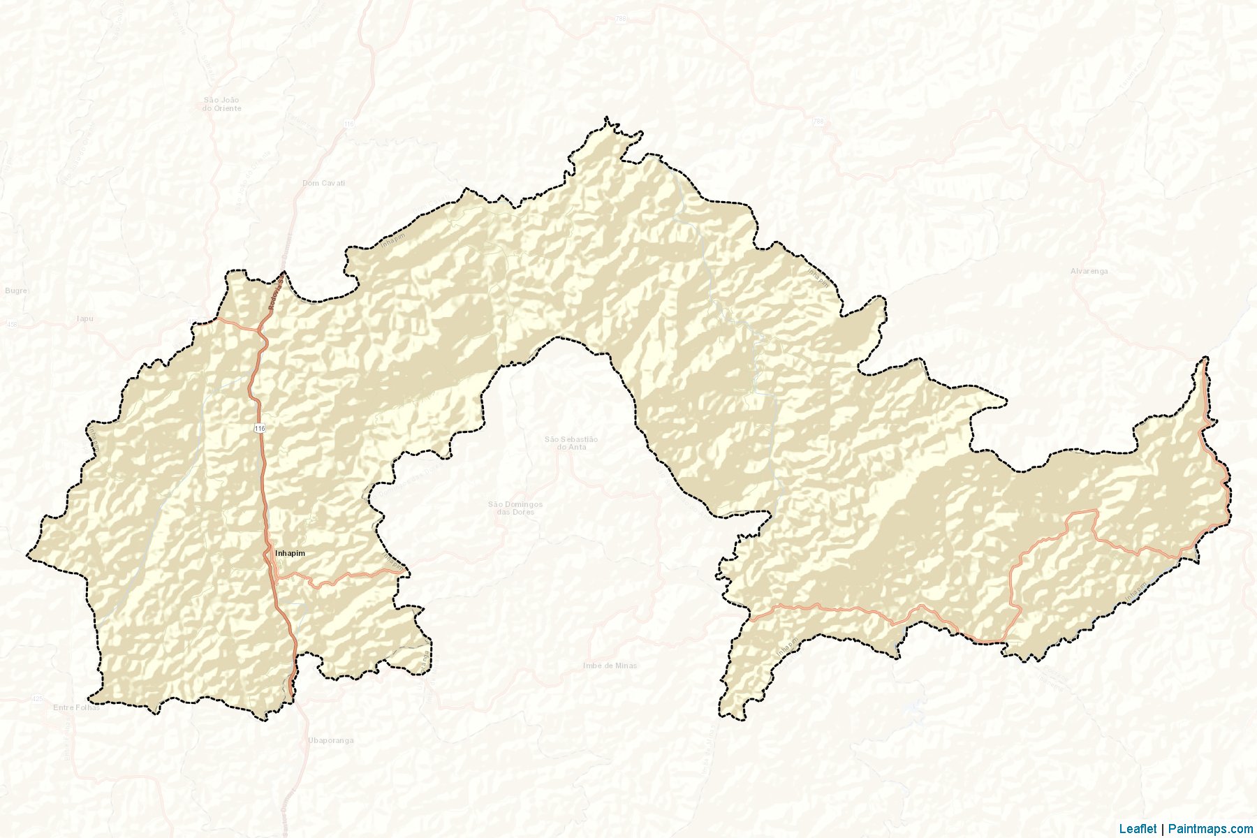 Inhapim (Minas Gerais) Haritası Örnekleri-2