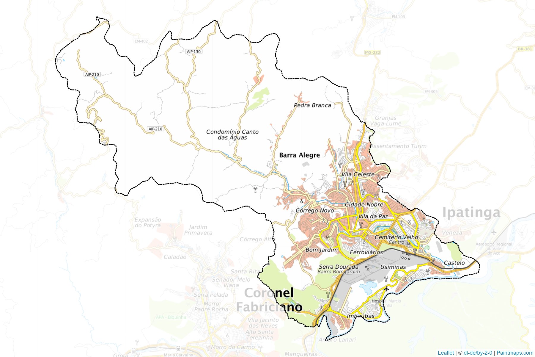 Ipatinga (Minas Gerais) Map Cropping Samples-1