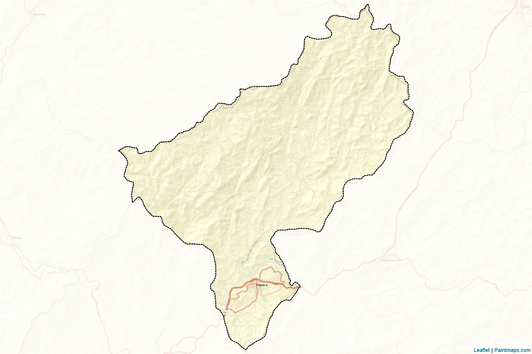 Muestras de recorte de mapas Itapeva (Minas Gerais)-2