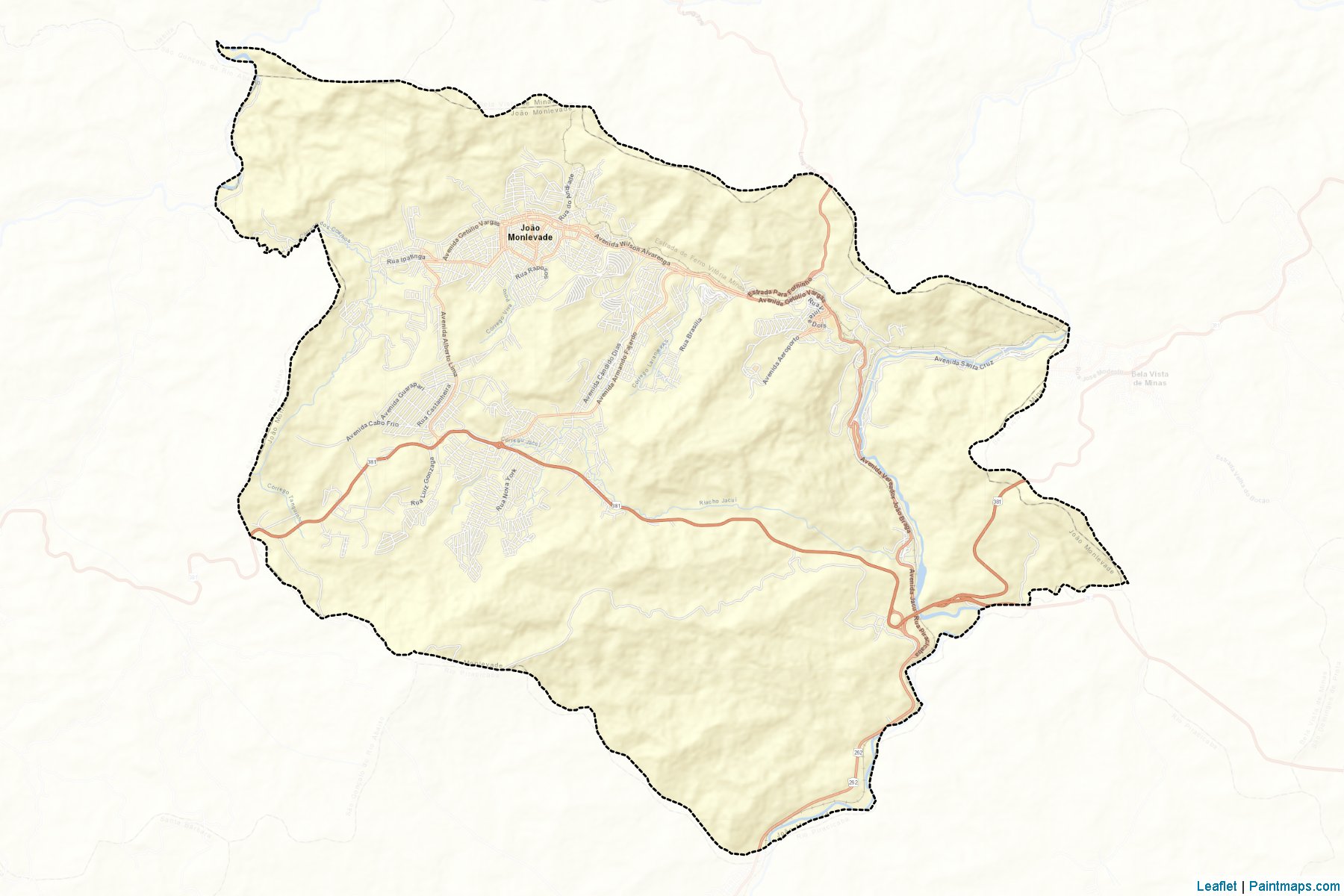 Joao Monlevade (Minas Gerais) Map Cropping Samples-2