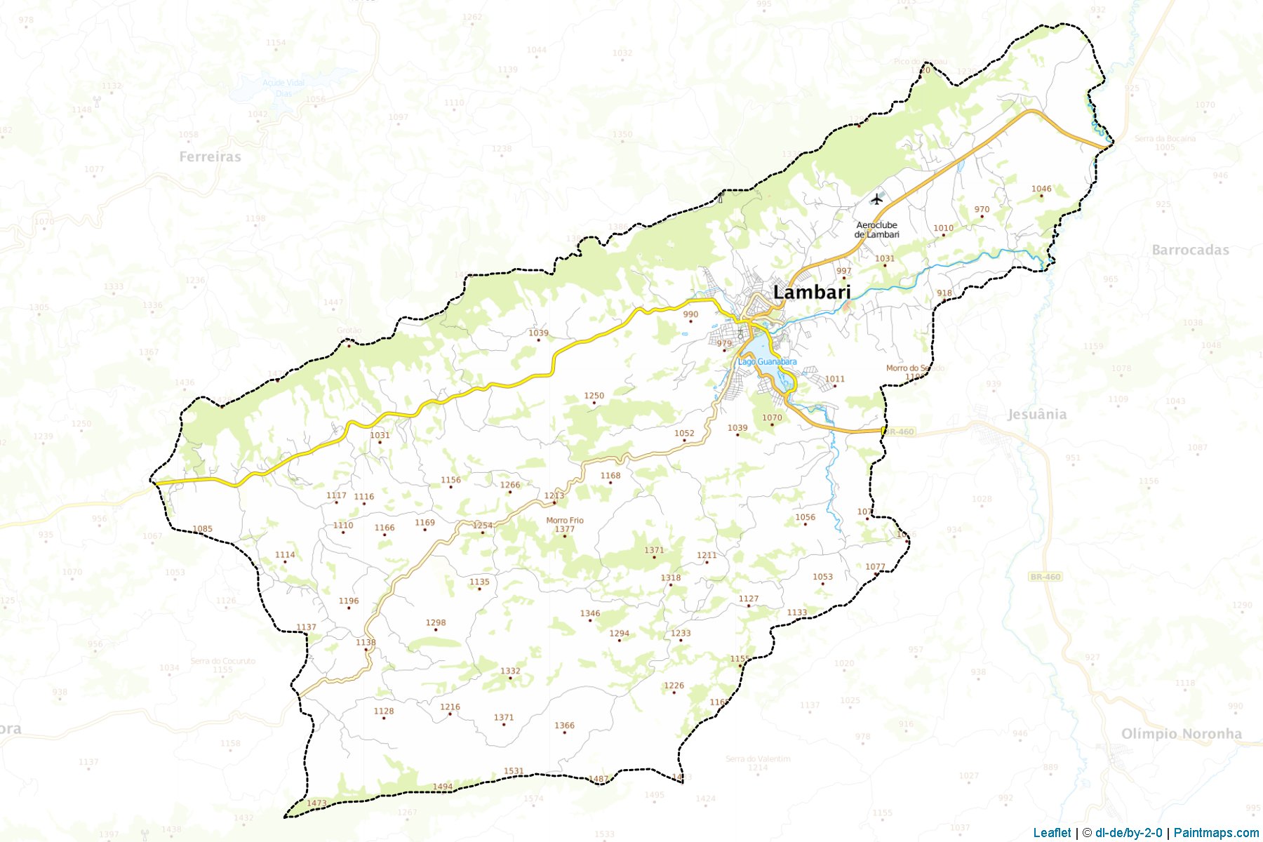 Lambari (Minas Gerais) Haritası Örnekleri-1