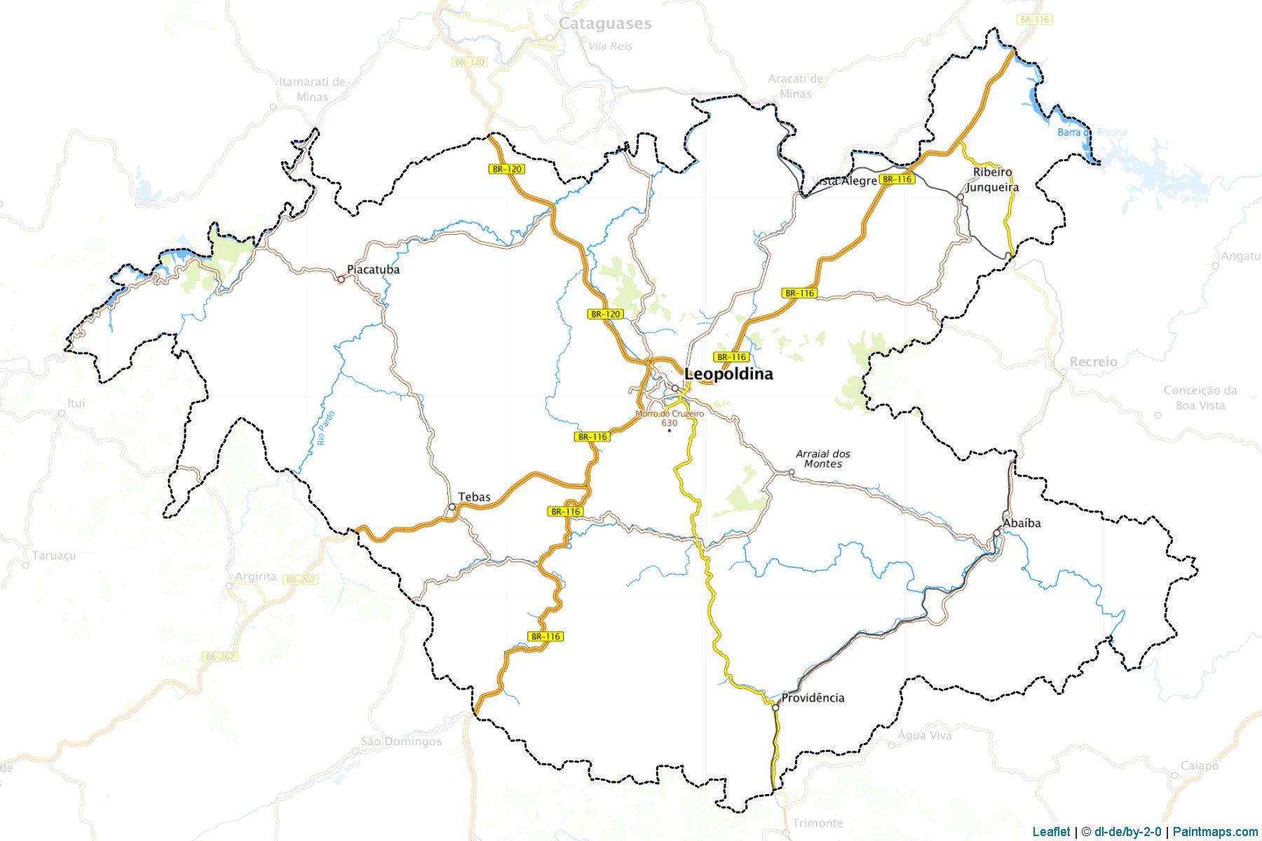 Leopoldina (Minas Gerais) Map Cropping Samples-1