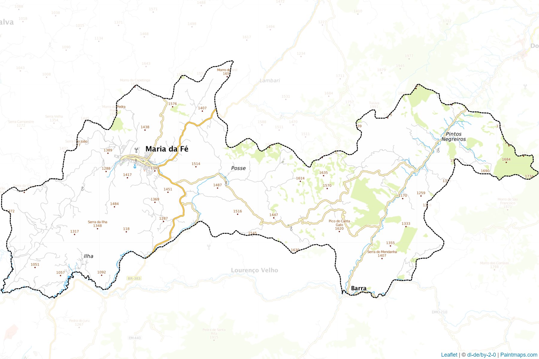 Maria da Fe (Minas Gerais) Map Cropping Samples-1