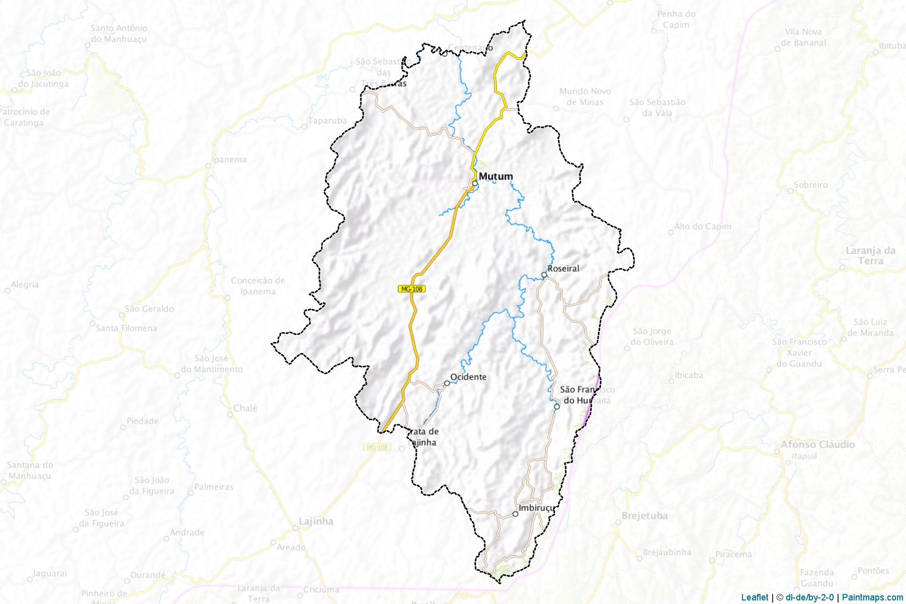 Mutum (Minas Gerais) Haritası Örnekleri-1