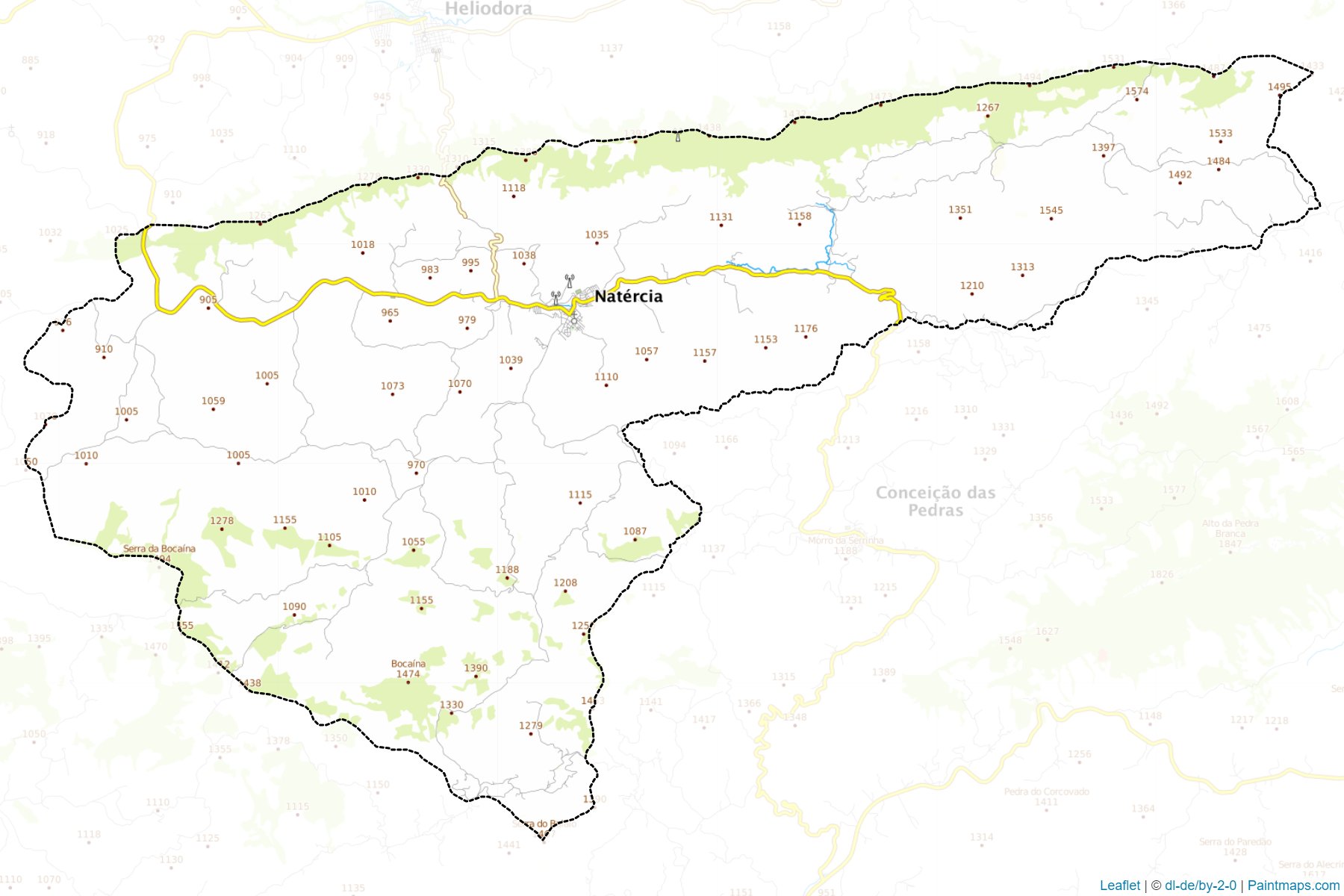 Natercia (Minas Gerais) Haritası Örnekleri-1