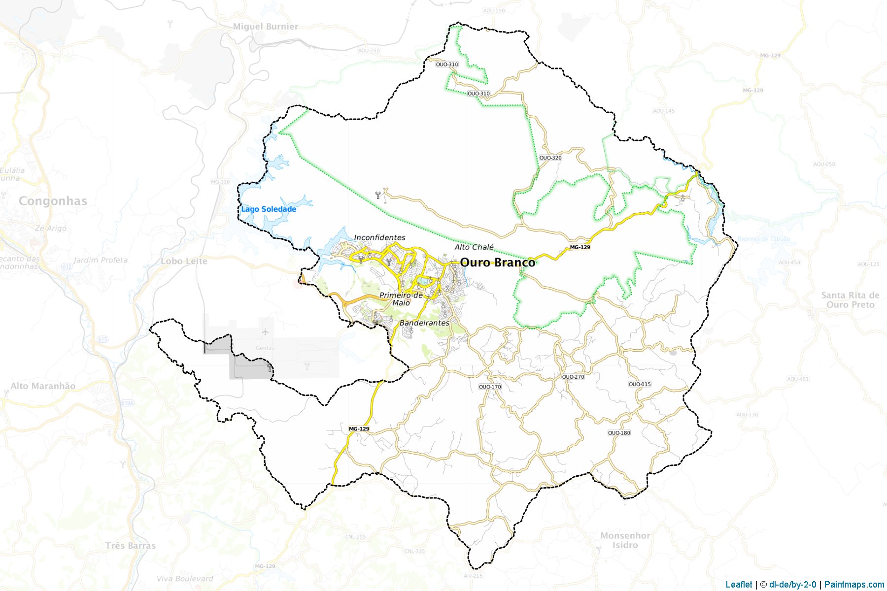 Ouro Branco (Minas Gerais) Haritası Örnekleri-1