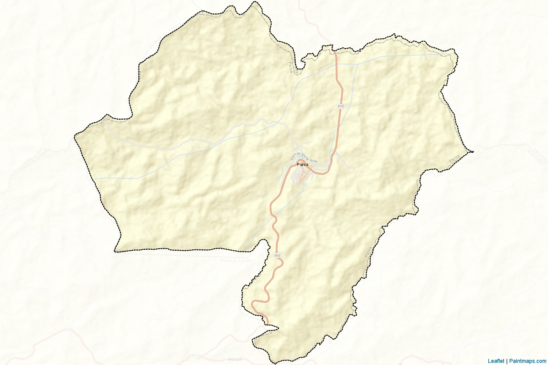 Muestras de recorte de mapas Paiva (Minas Gerais)-2