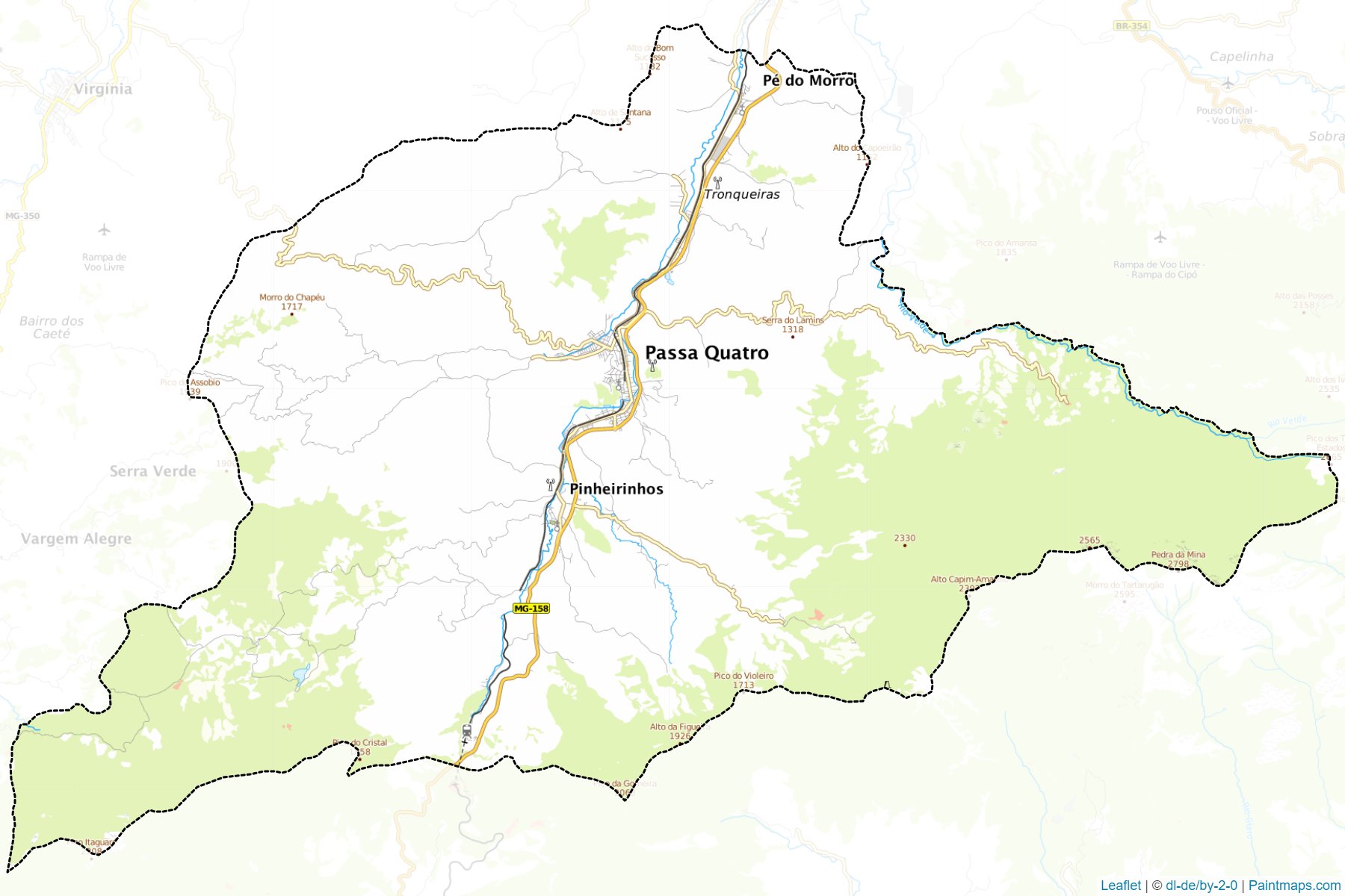 Passa Quatro (Minas Gerais) Map Cropping Samples-1