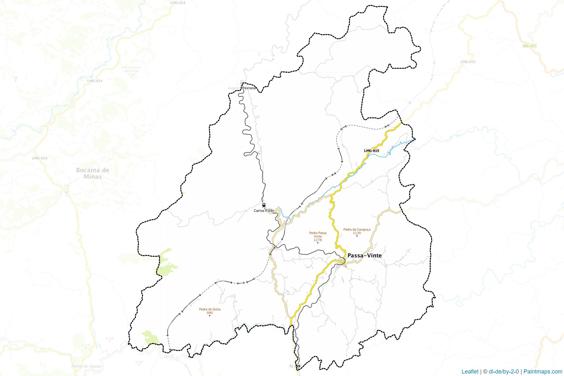 Passa Vinte (Minas Gerais) Haritası Örnekleri-1