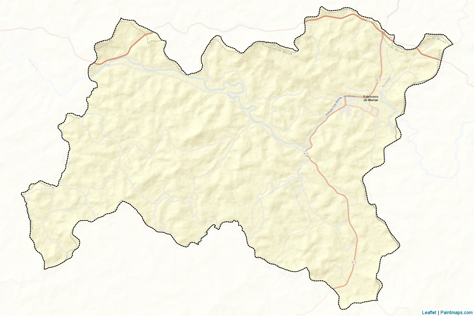 Patrocinio do Muriae (Minas Gerais) Map Cropping Samples-2