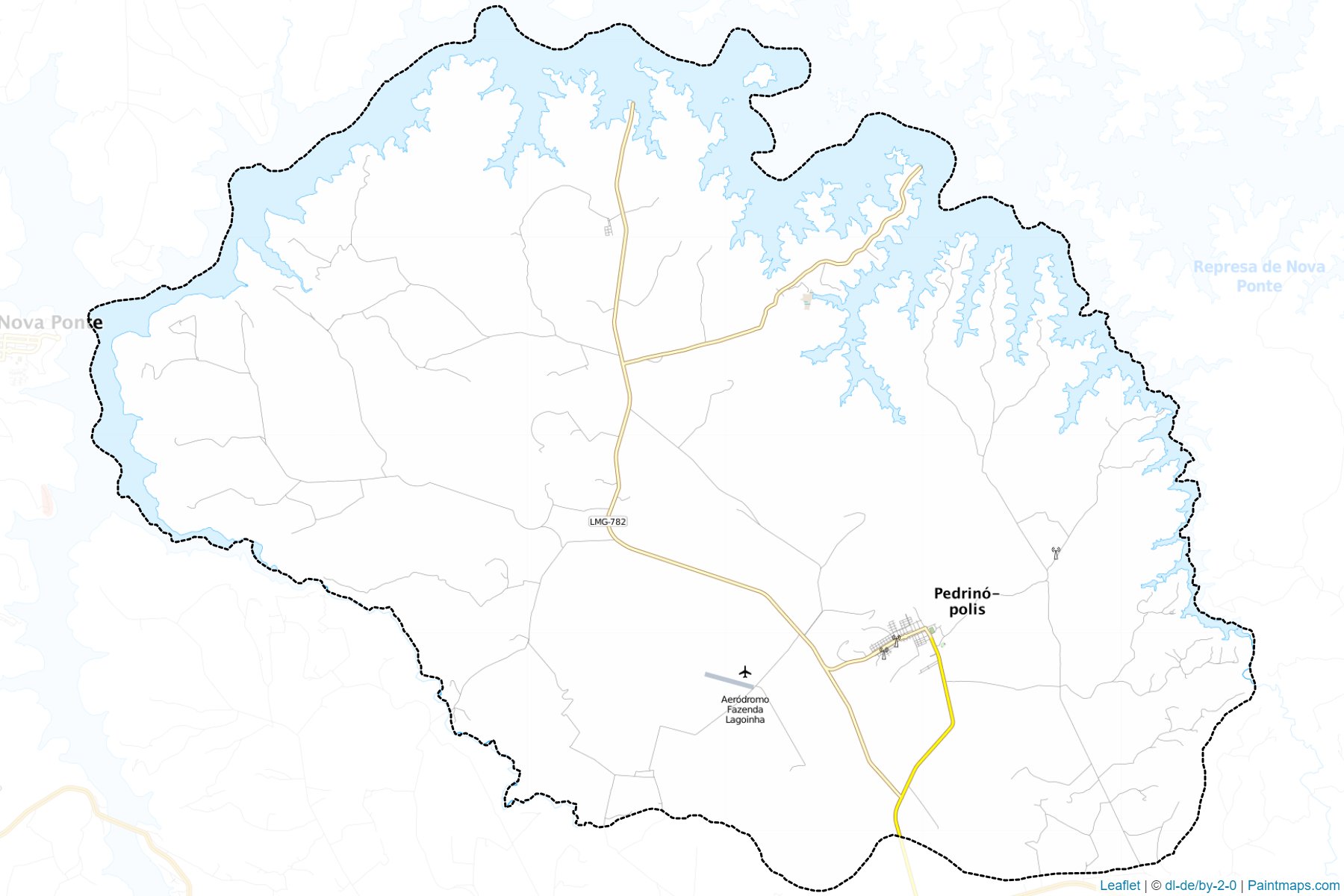 Muestras de recorte de mapas Pedrinopolis (Minas Gerais)-1