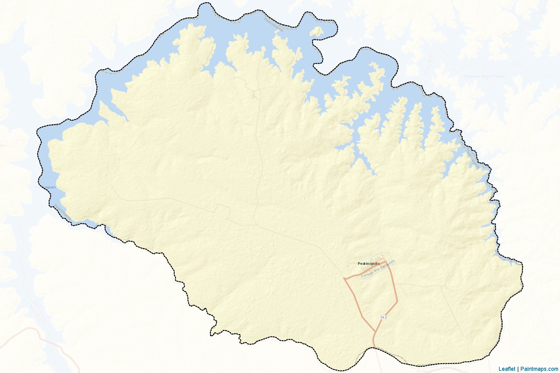 Muestras de recorte de mapas Pedrinopolis (Minas Gerais)-2