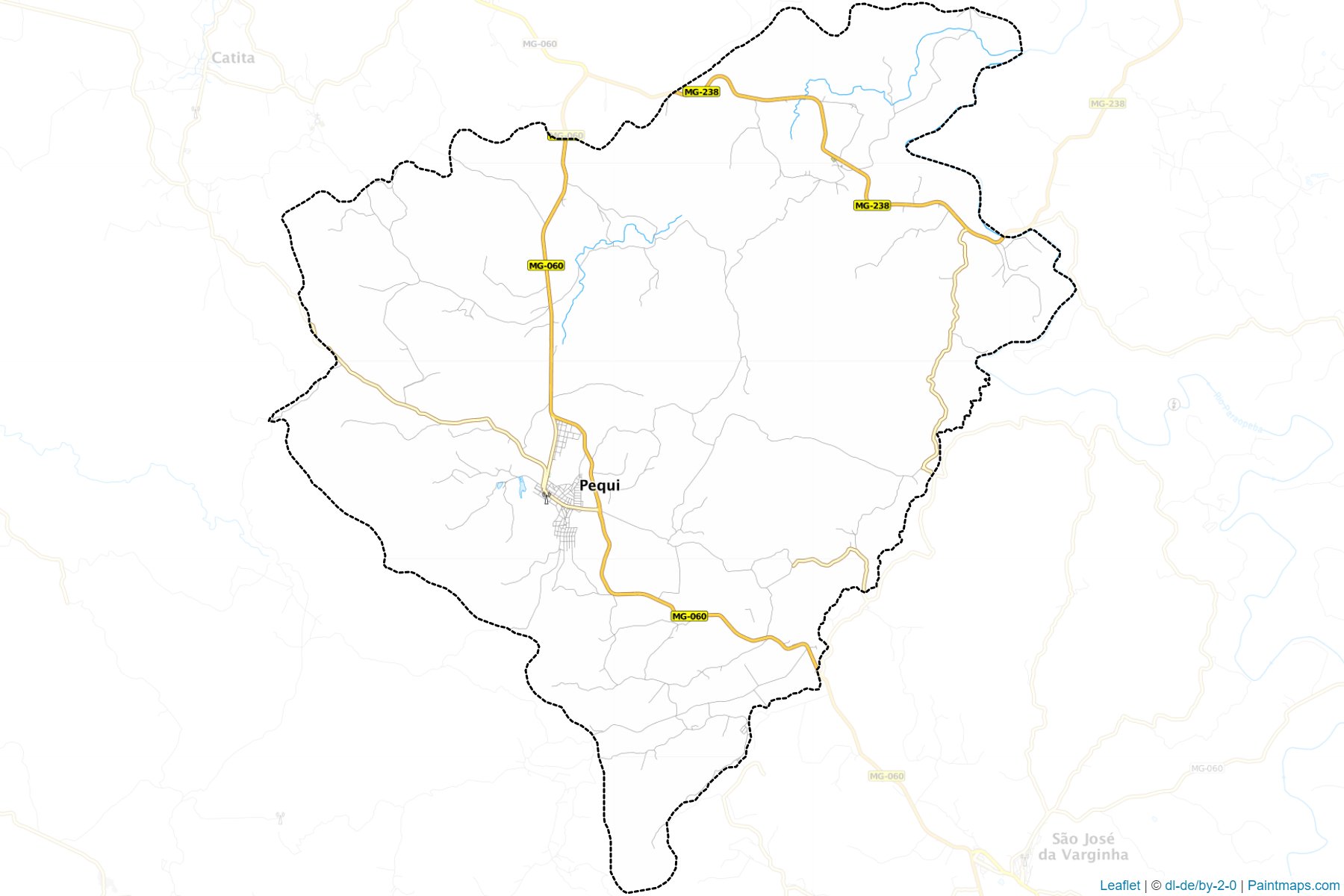 Muestras de recorte de mapas Pequi (Minas Gerais)-1