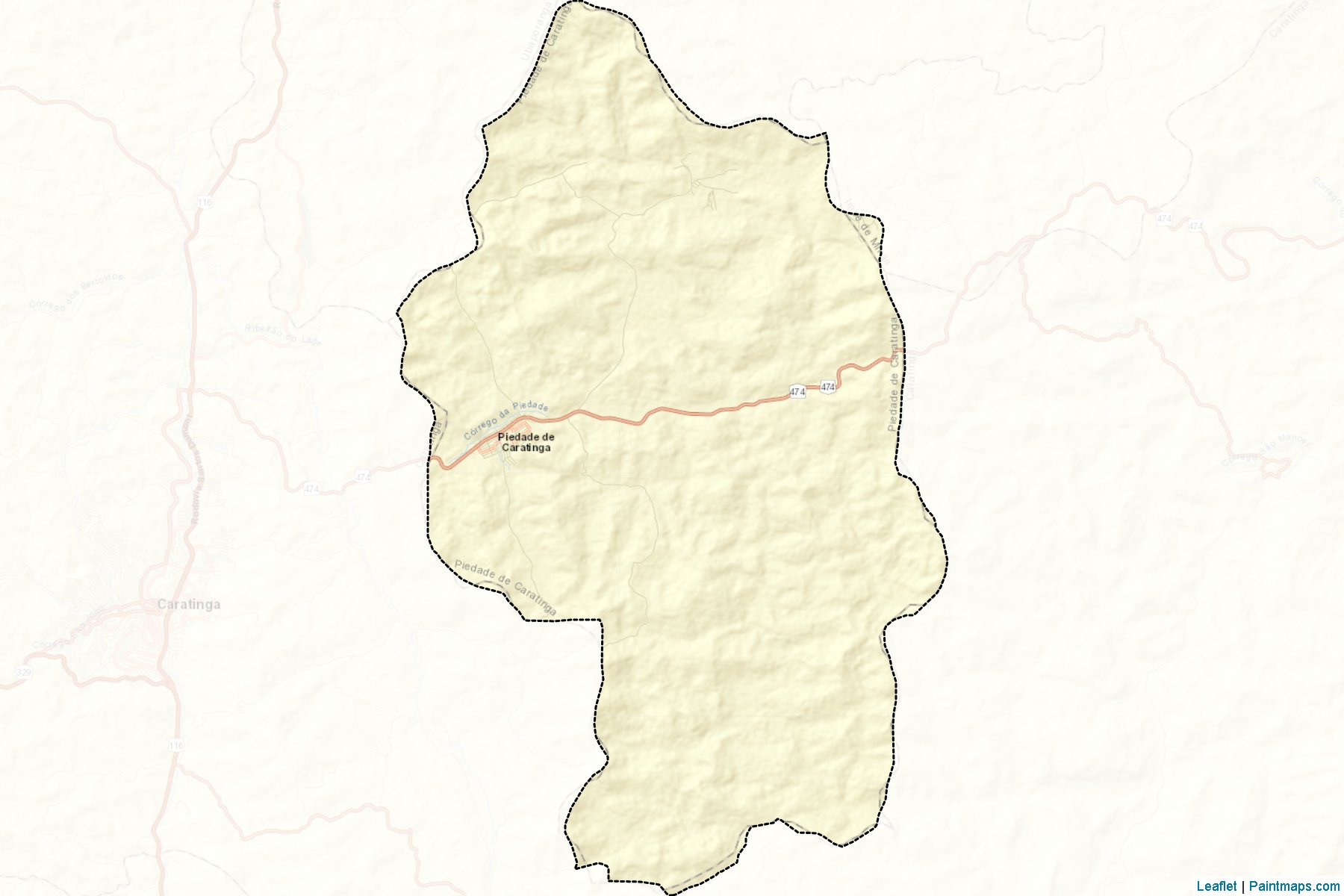 Muestras de recorte de mapas Piedade de Caratinga (Minas Gerais)-2