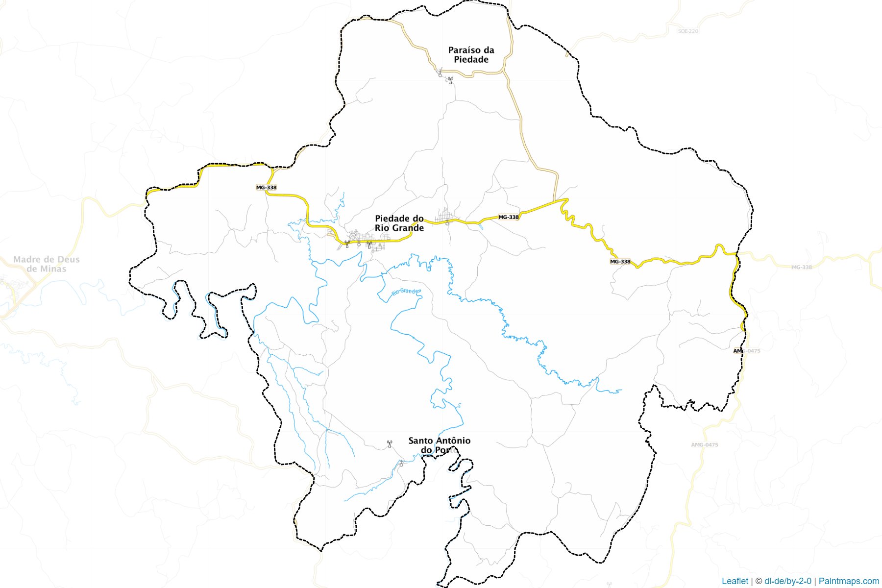 Piedade do Rio Grande (Minas Gerais) Map Cropping Samples-1