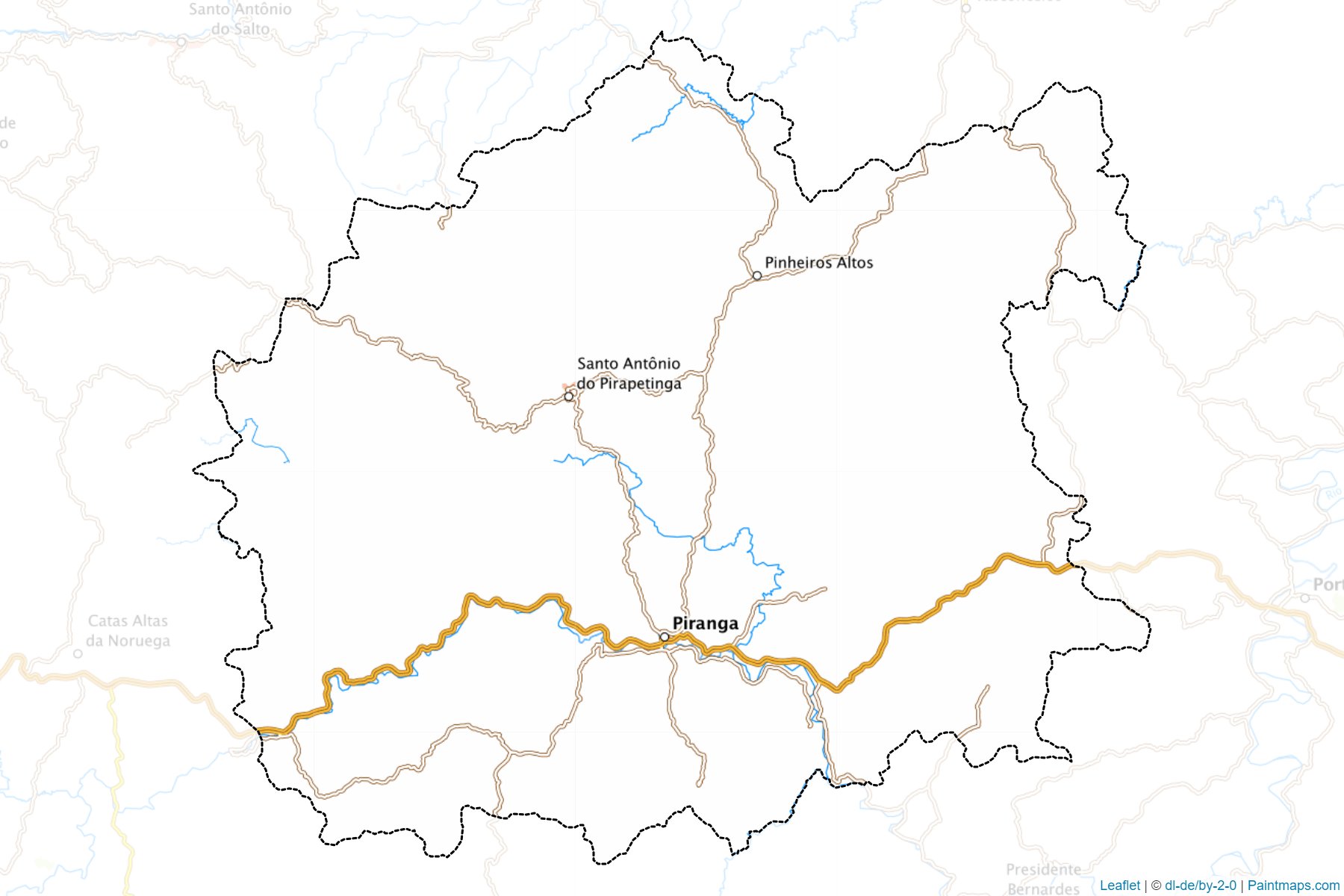 Muestras de recorte de mapas Piranga (Minas Gerais)-1