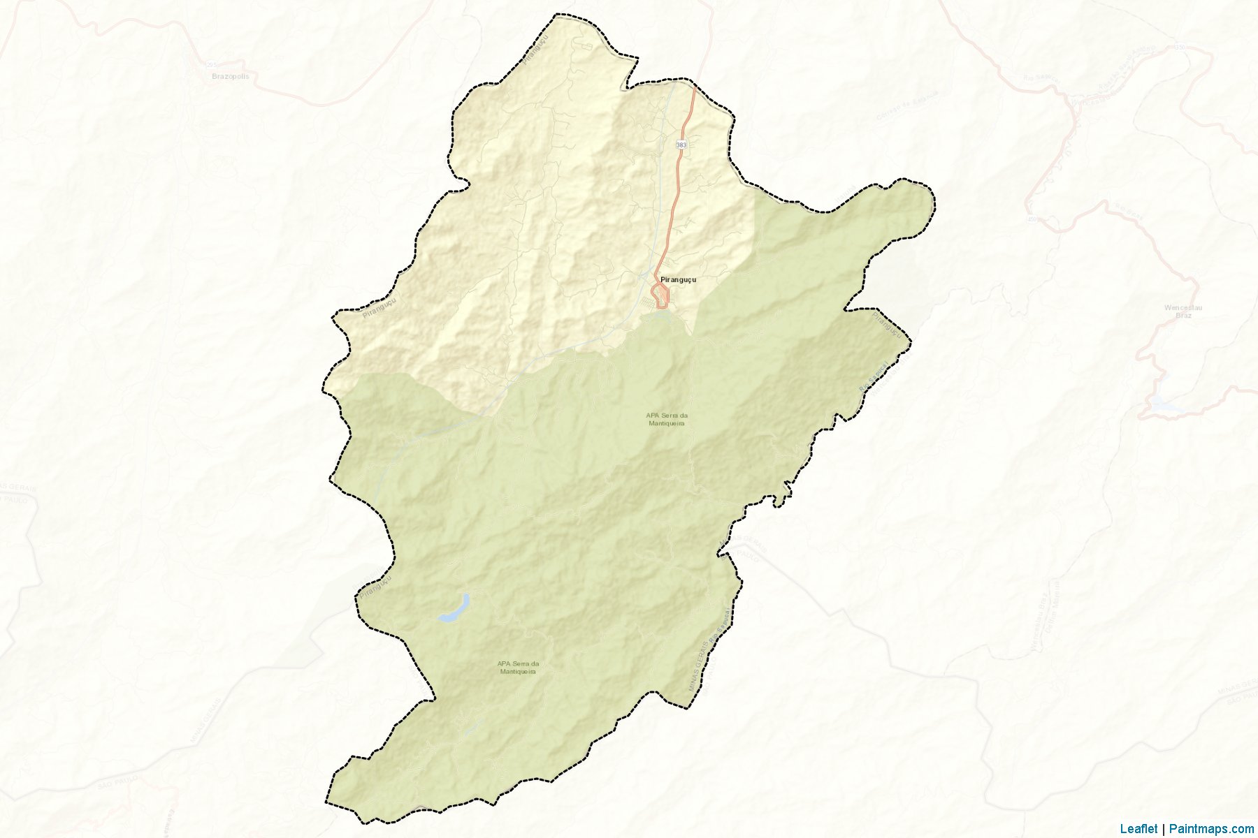 Muestras de recorte de mapas Pirangucu (Minas Gerais)-2