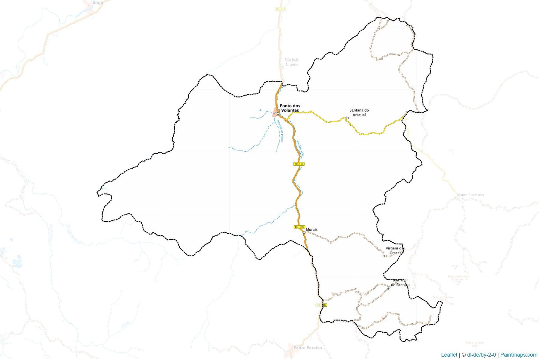 Ponto dos Volantes (Minas Gerais) Map Cropping Samples-1