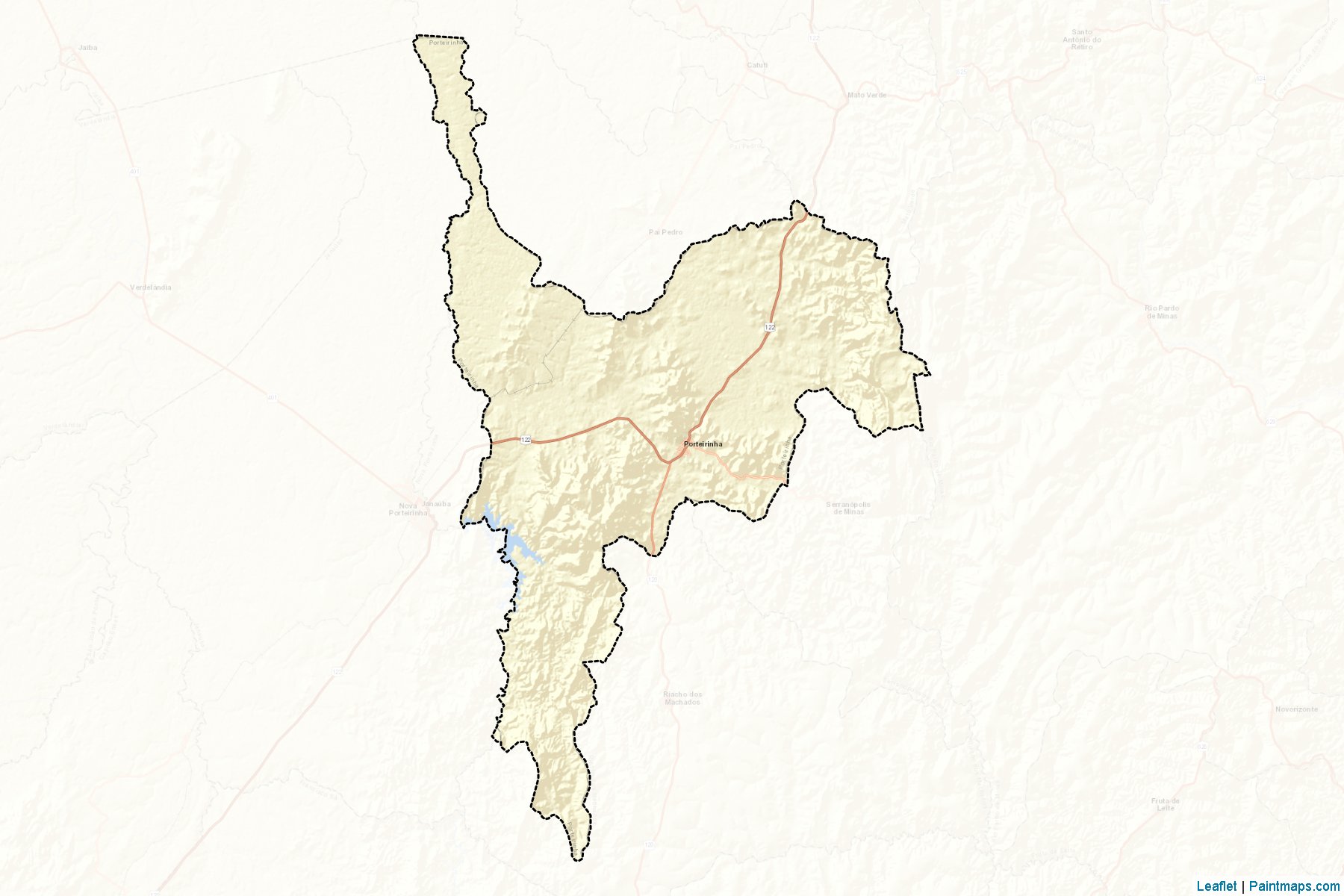 Muestras de recorte de mapas Porteirinha (Minas Gerais)-2