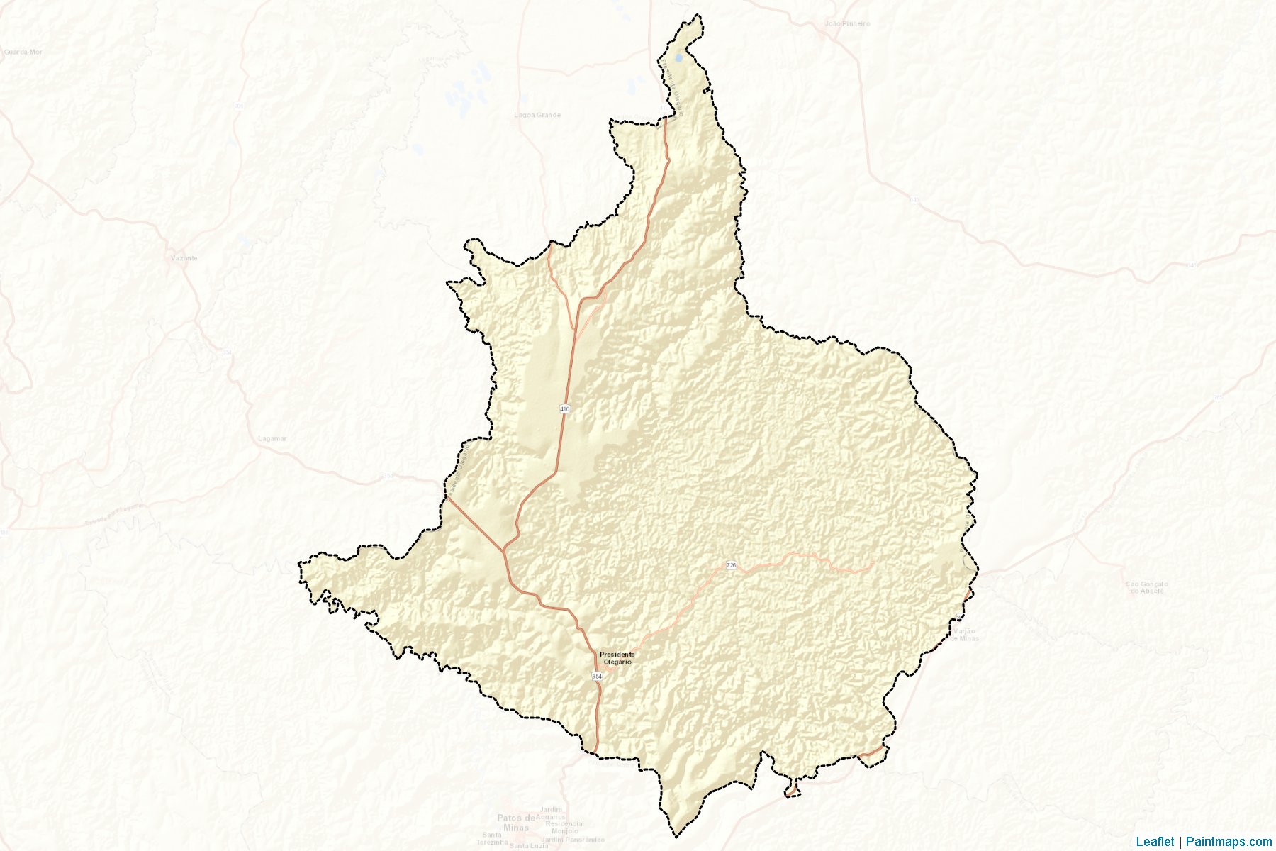 Presidente Olegario (Minas Gerais) Map Cropping Samples-2