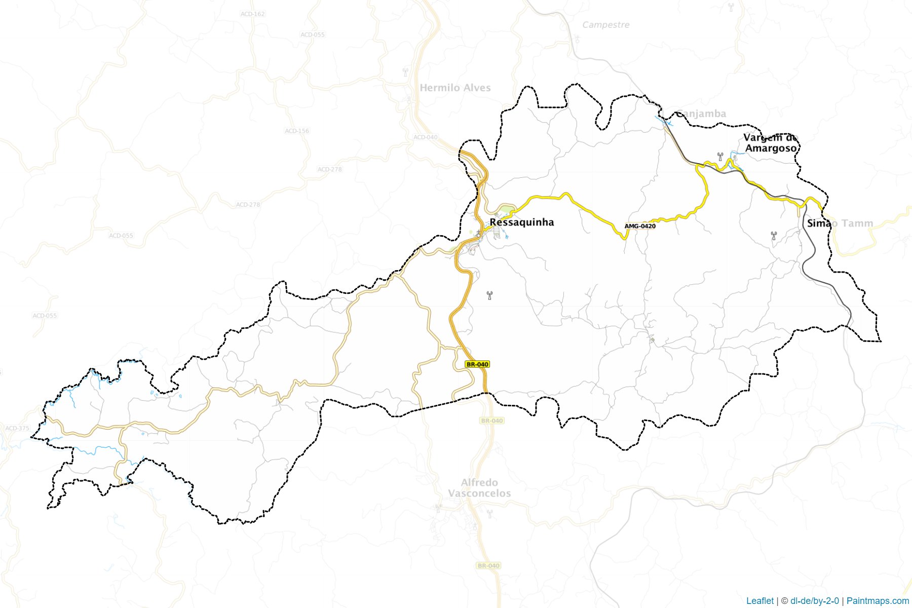 Ressaquinha (Minas Gerais) Haritası Örnekleri-1