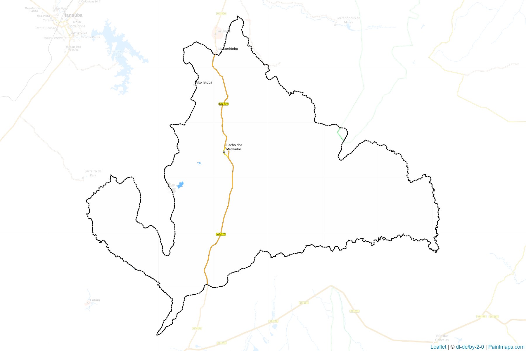 Riacho dos Machados (Minas Gerais) Map Cropping Samples-1